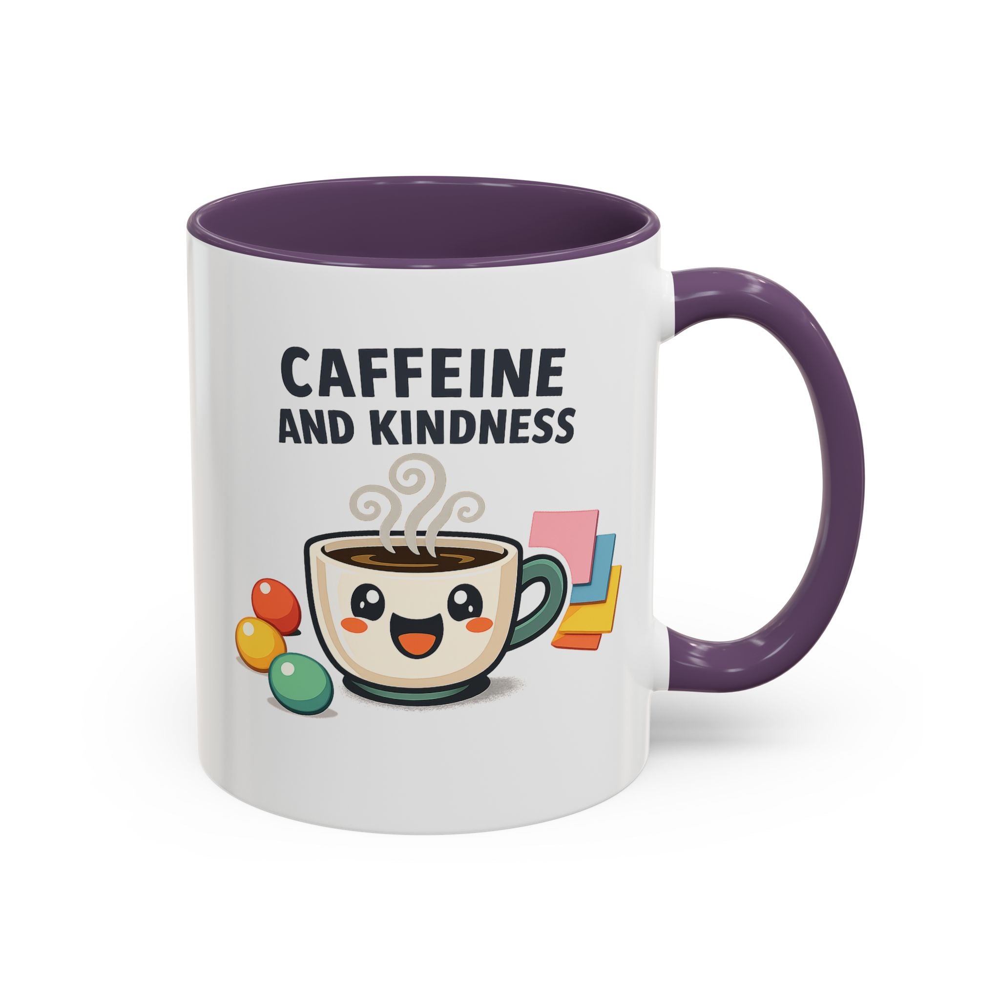 Caffeine and Kindness Coffee Mug – Ceramic Accent Mug (11oz / 15oz)