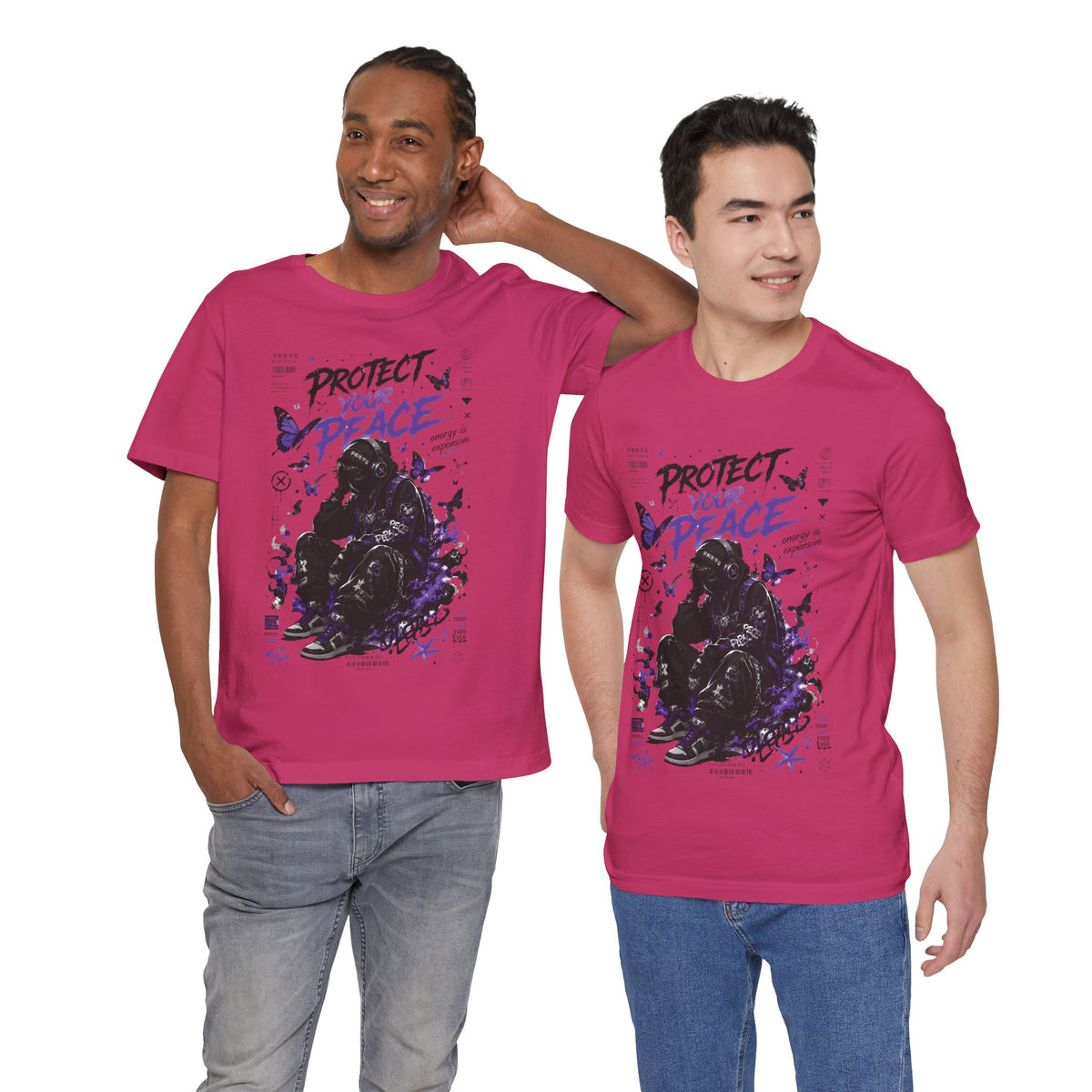 Protect Your Peace Gothic Butterfly Graphic T Shirt