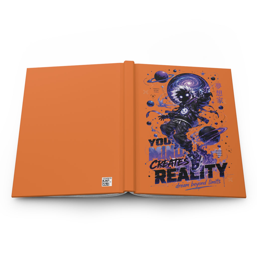 Dream Beyond Limits Hardcover Journal — "Your Mind Creates Reality" Space Astronaut Notebook