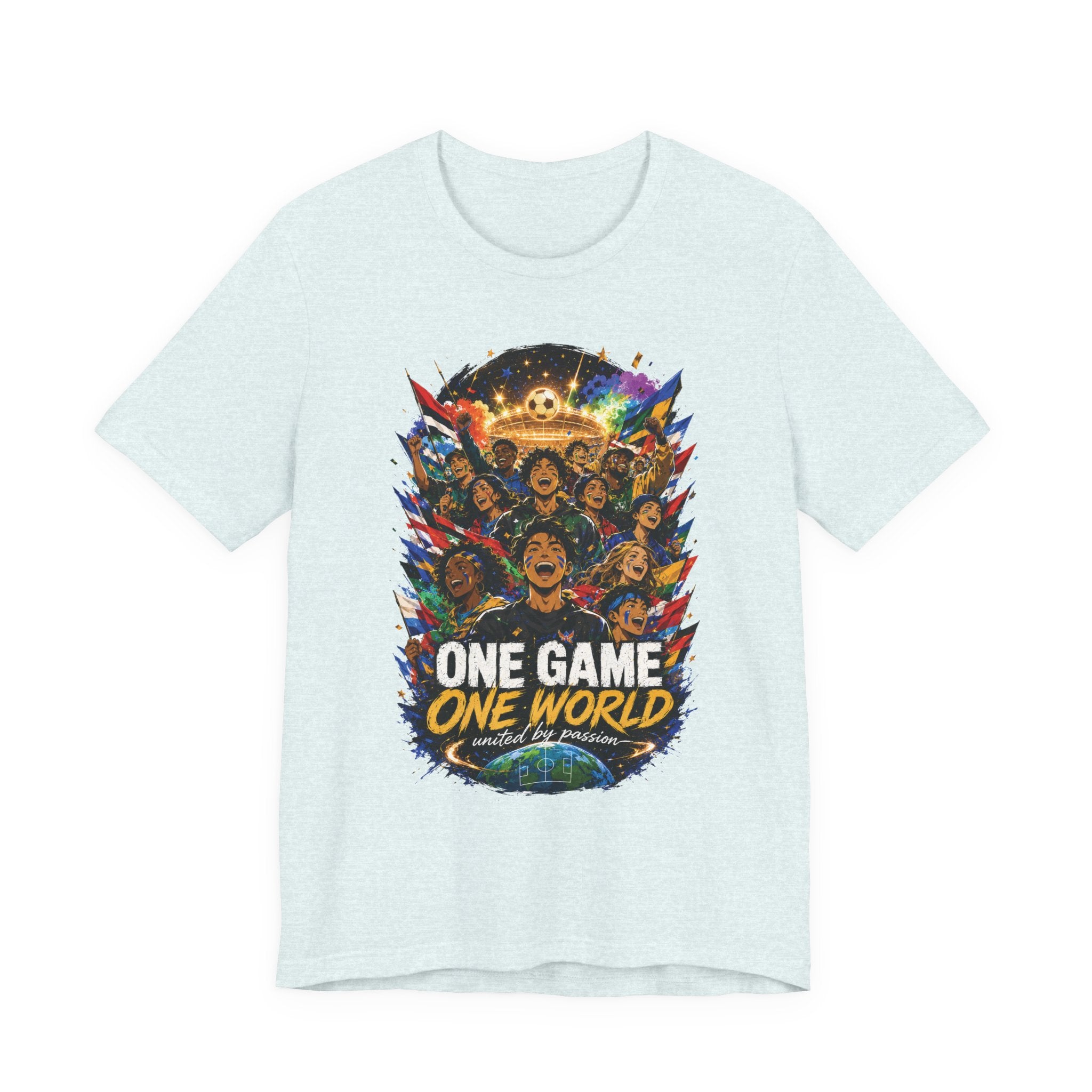 Soccer Graphic Tee - "One Game One World" Graphic T-Shirt