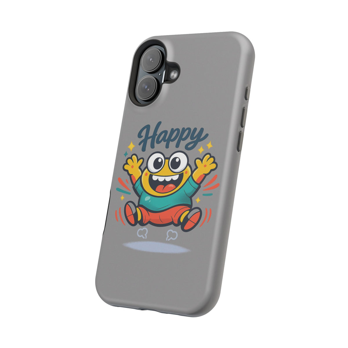 Happy Monster Magnetic Protective Phone Case Gray