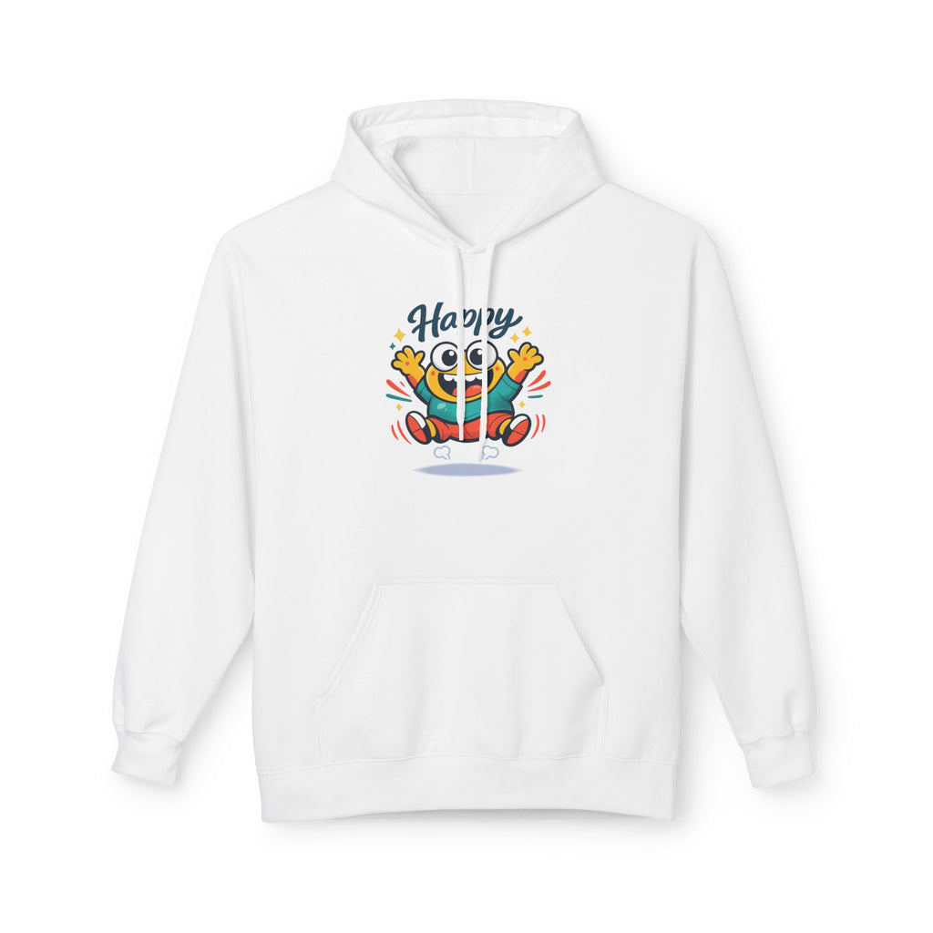 Happy Blob Graphic Hoodie – Cute Cartoon 'Happy' Pullover