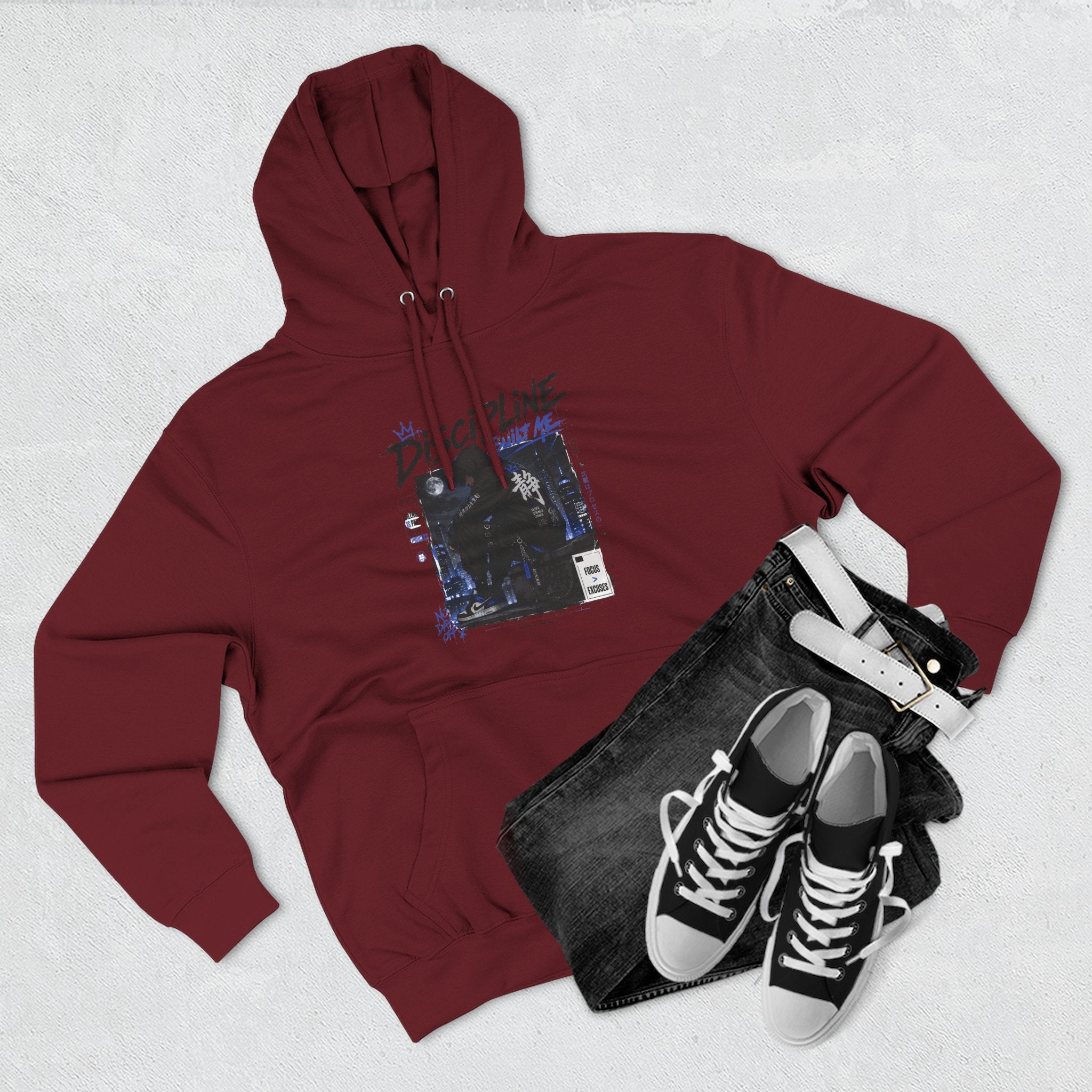 Discipline Graphic Hoodie — Vintage TV Photo Streetwear Pullover