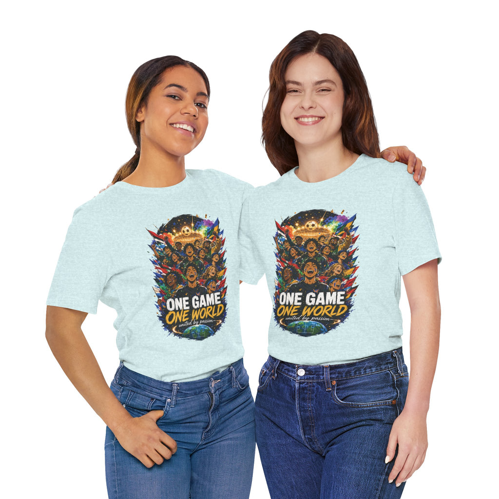 Soccer Graphic Tee - "One Game One World" Graphic T-Shirt