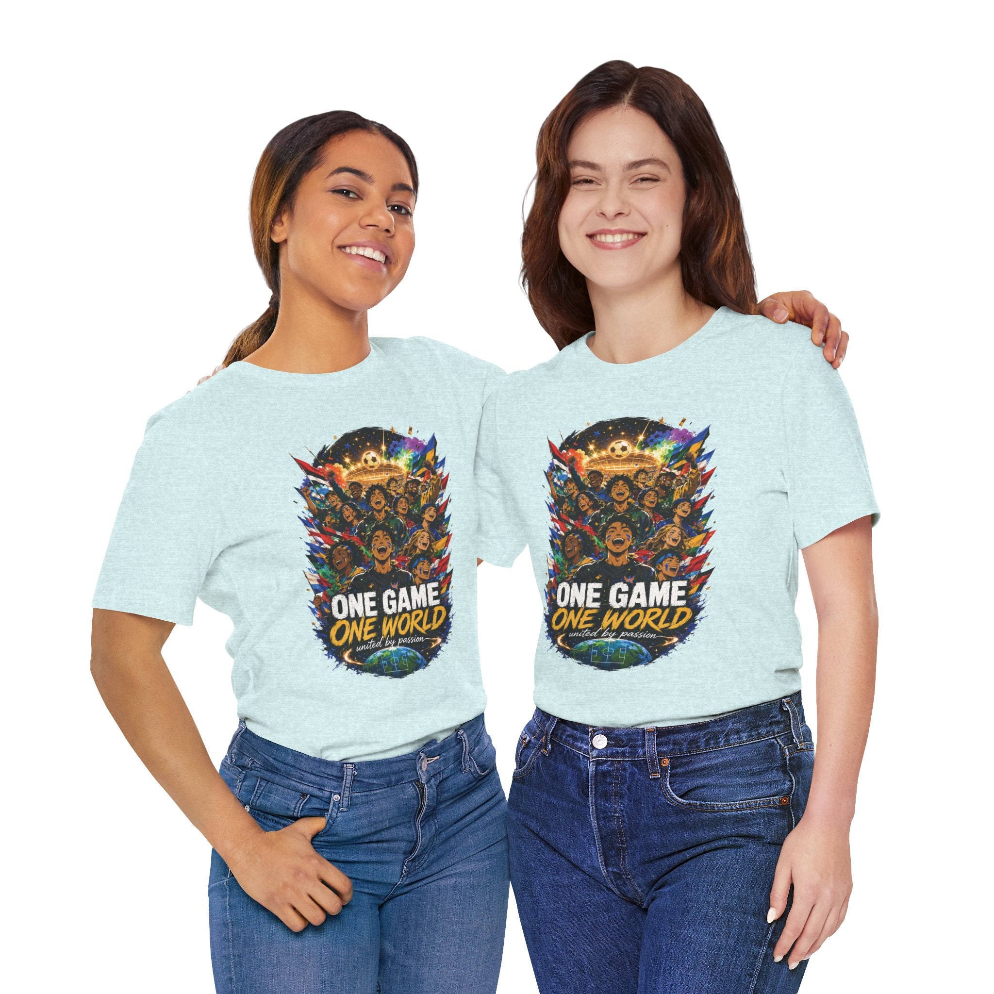Soccer Graphic Tee - "One Game One World" Graphic T-Shirt