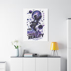 Space Astronaut Canvas Print — “You Mind Creates Reality” Inspirational Wall Art
