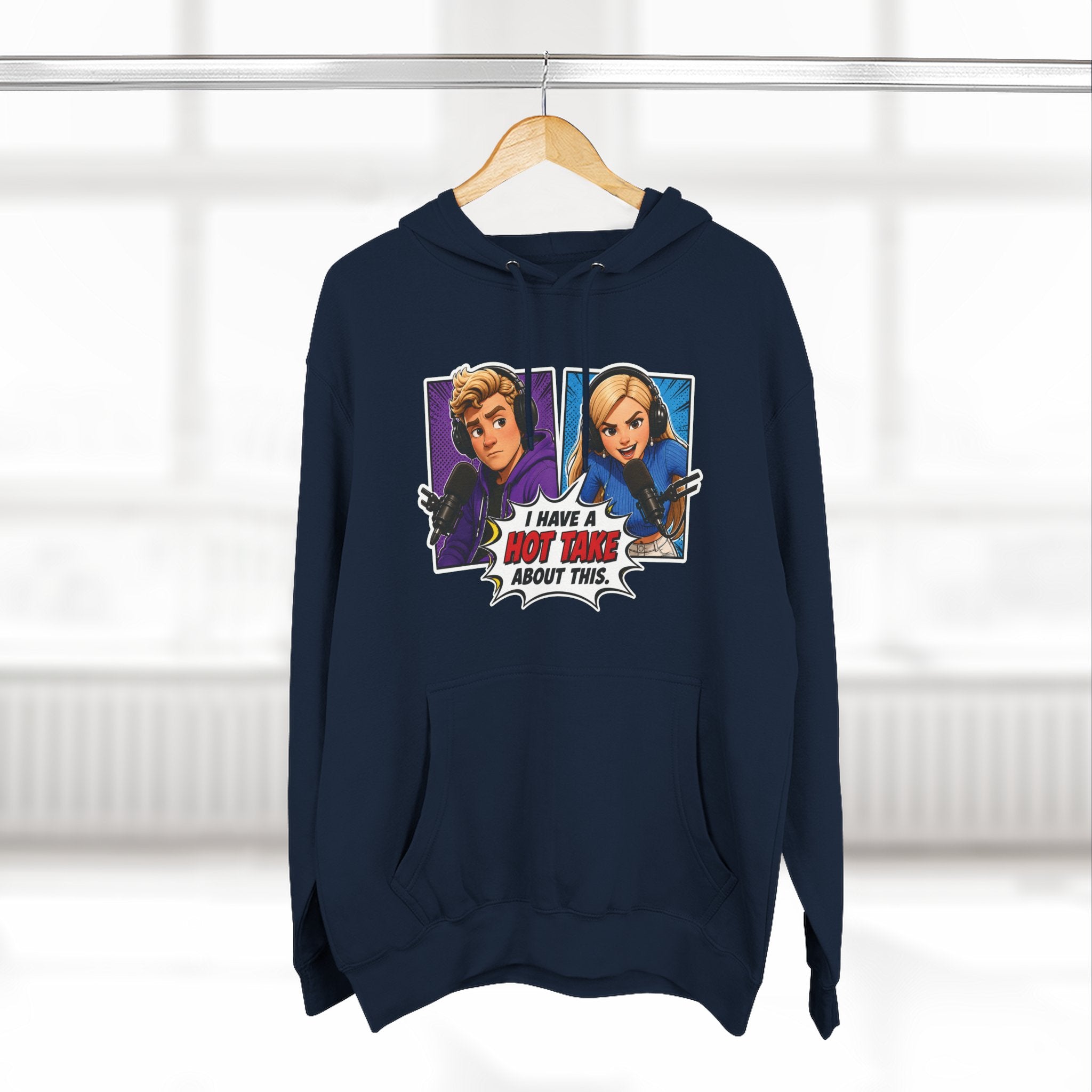 Comic Pop Art Hoodie — “I Have a Hot Take About This” Graphic Pullover