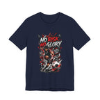 No Risk No Glory Soccer T-Shirt — Dynamic Football Player Graphic Tee