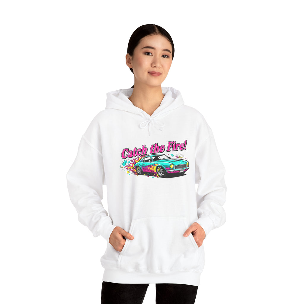 Retro Cartoon Dragster Hoodie – Vintage Racing Flame Graphic Pullover