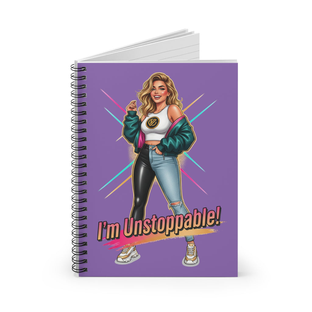 I'm Unstoppable! Spiral Notebook — Motivational Pink Journal for Women