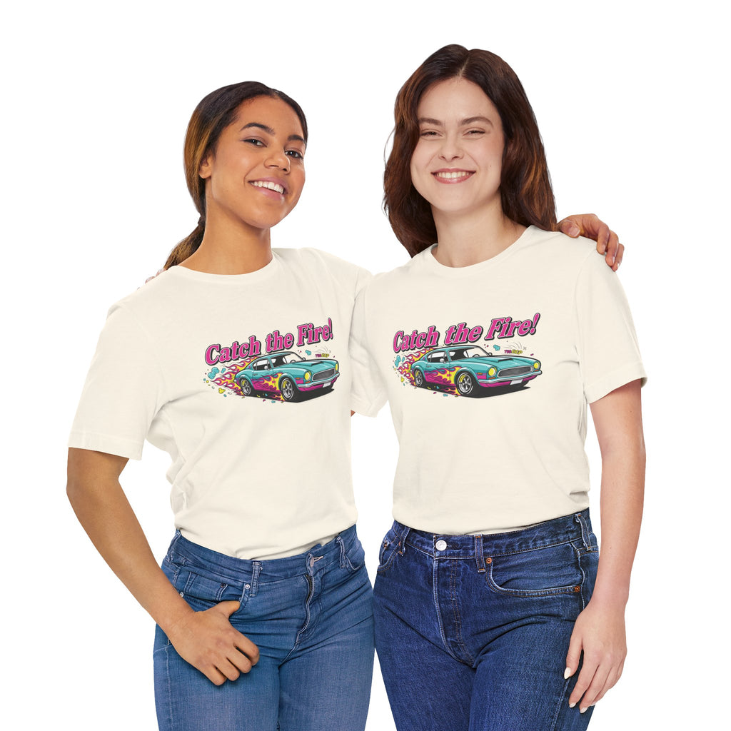 Catch the Fire Vintage Muscle Car Graphic T Shirt