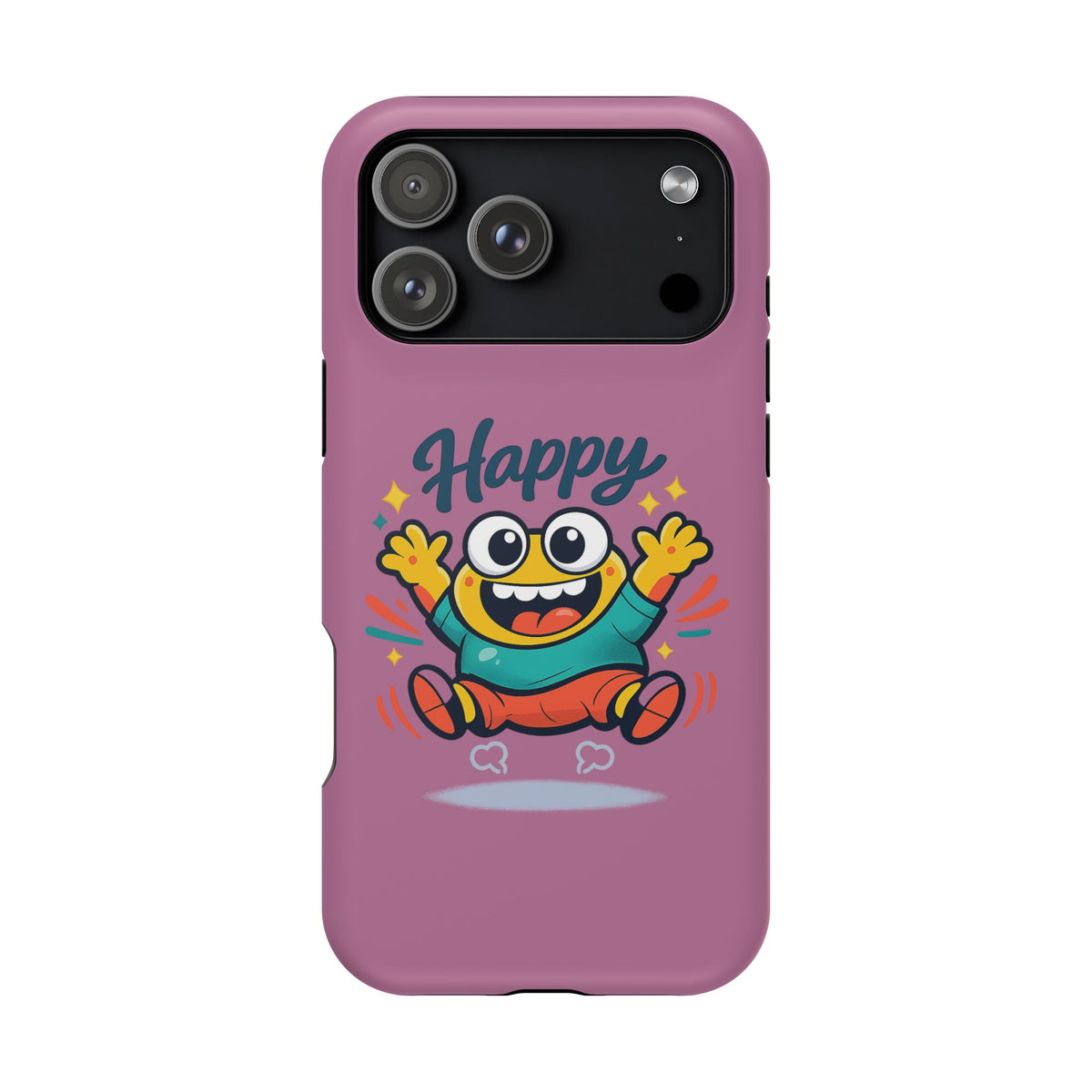 Happy Monster Magnetic Protective Phone Case Pink