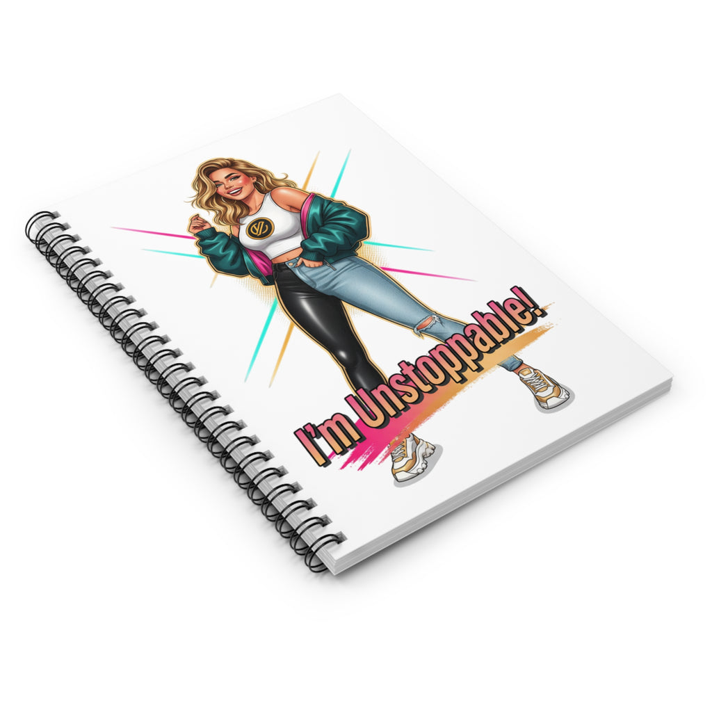 I'm Unstoppable! Spiral Notebook — Motivational Pink Journal for Women