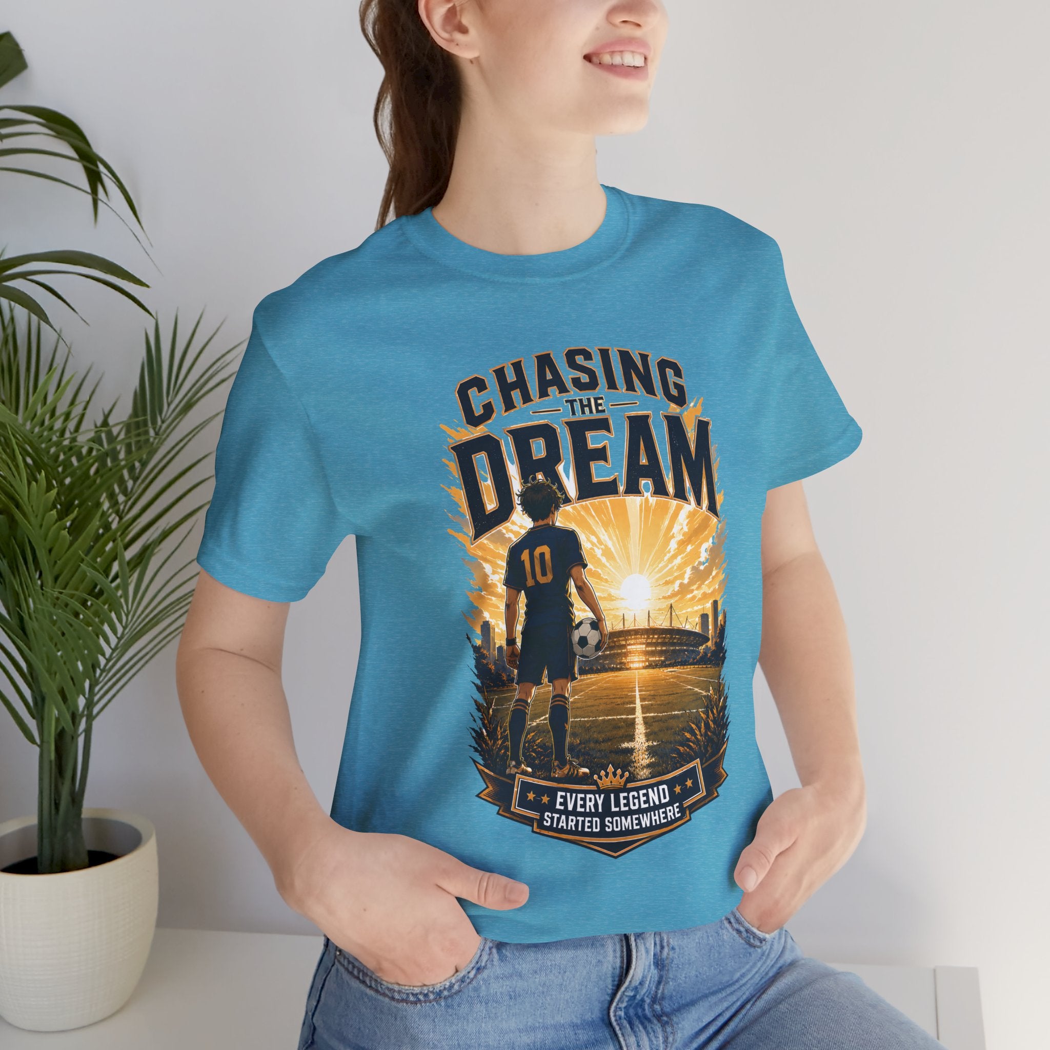 Soccer Tee — "Chasing the Dream" Inspirational Soccer Shirt