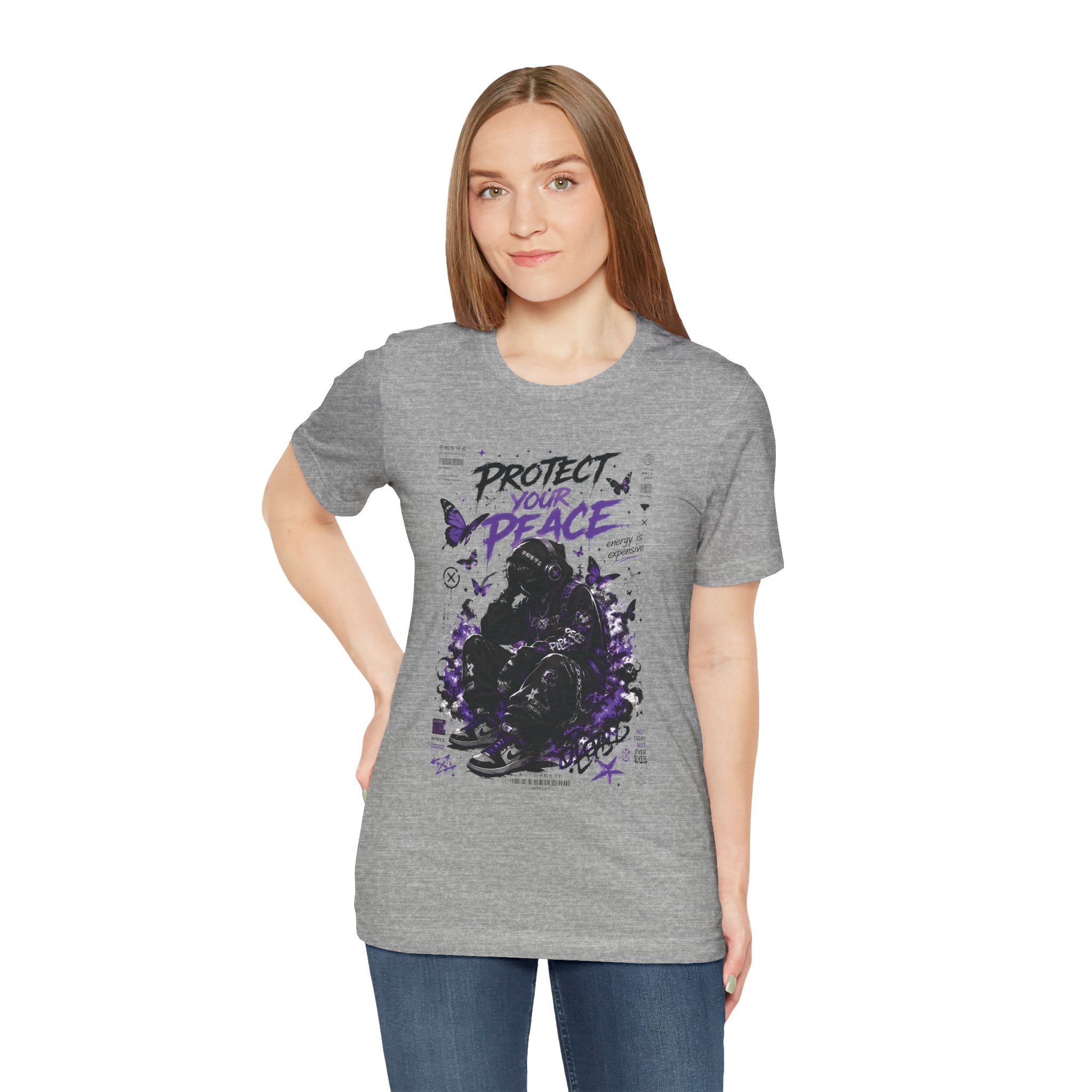 Protect Your Peace T-Shirt — Gothic Butterfly Graphic Tee