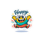 Happy Mood Blob Sticker Cute Kawaii Cartoon Decal