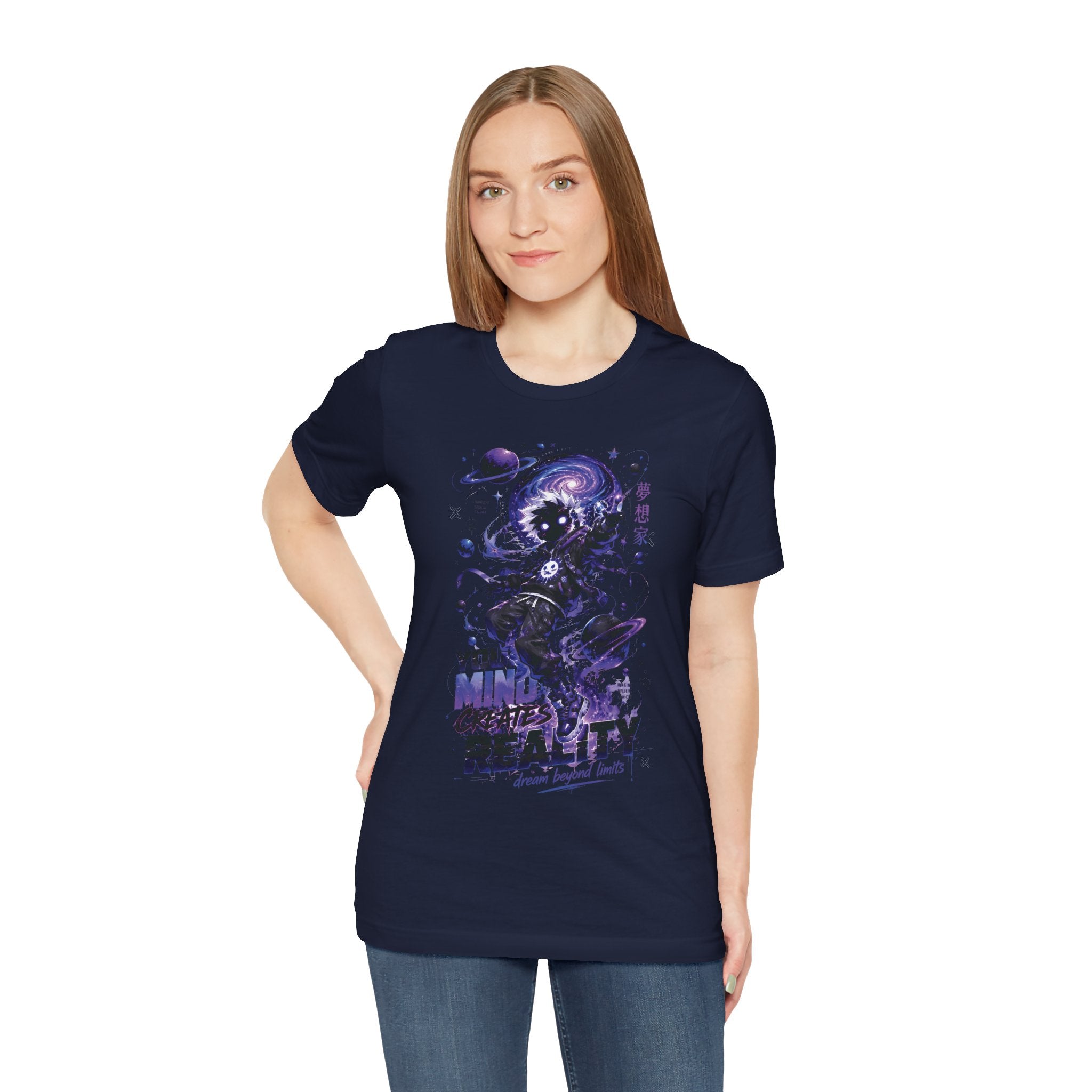 Astronaut Galaxy Tee — "Your Mind Creates Reality" Space Graphic T-Shirt