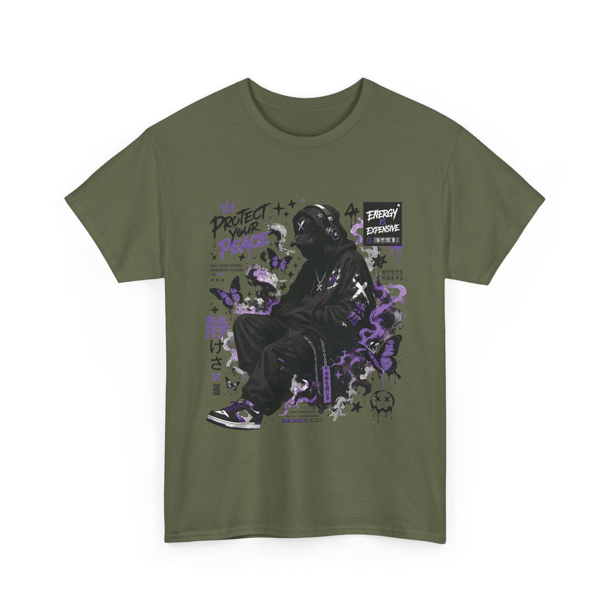 Peacekeeper Anime Graphic T Shirt Purple Streetwear Design
