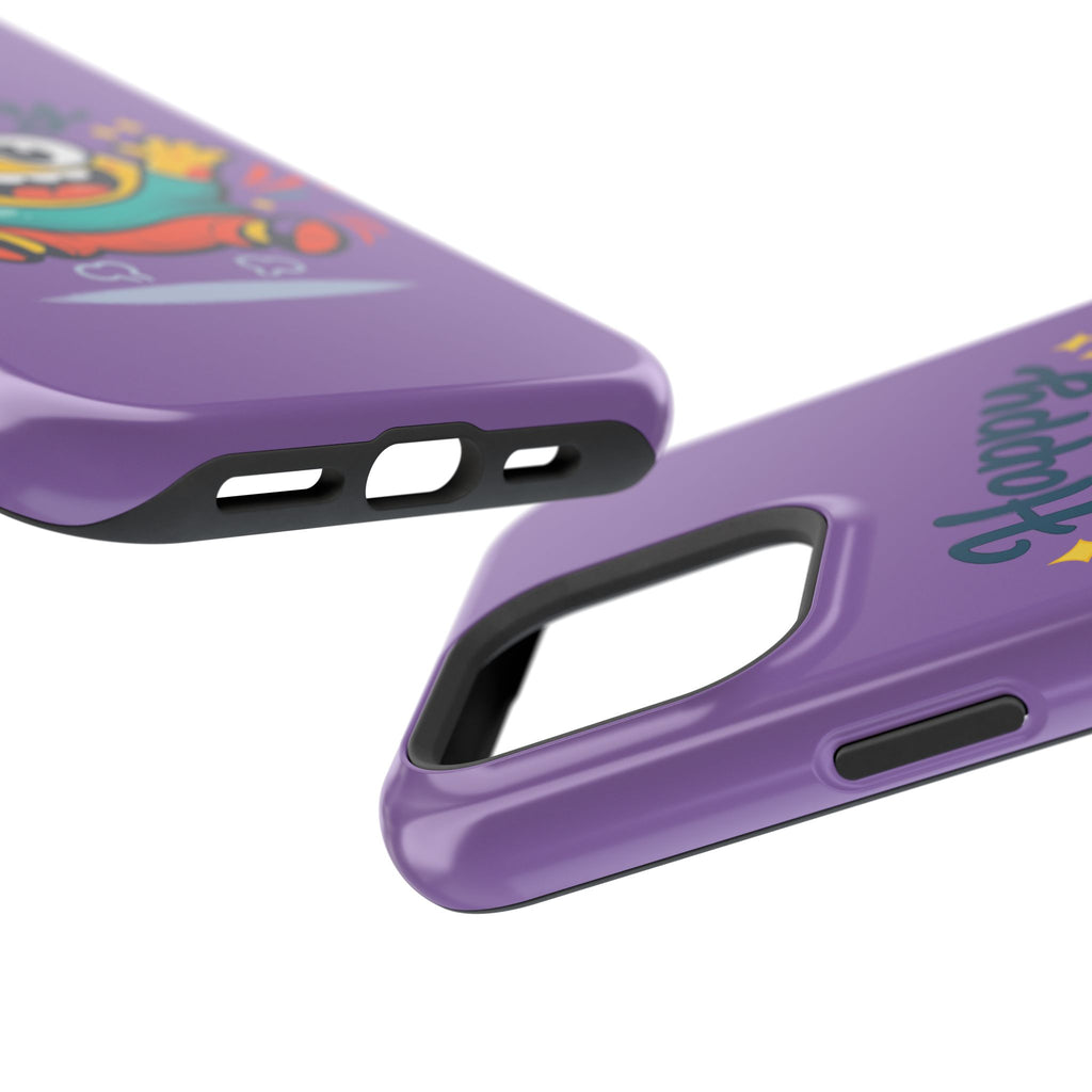Happy Monster Magnetic Protective Phone Case Purple