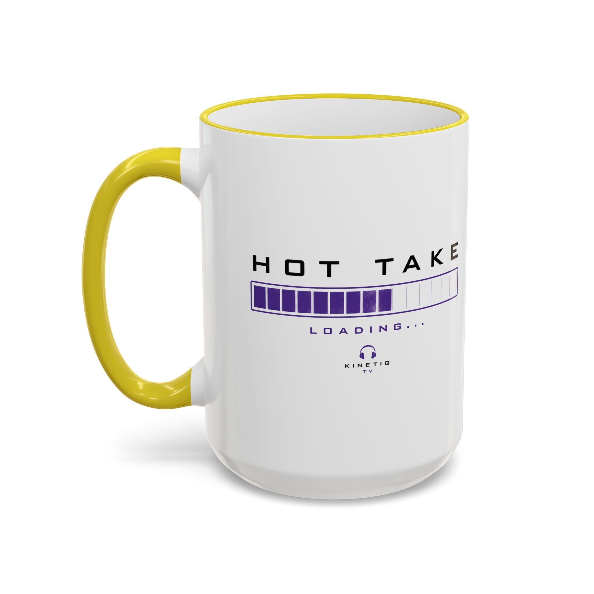 Hot Take Loading Mug — Funny Progress Bar Accent Rim & Handle Tea Coffee Cup