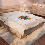 Happy Mood Face Velveteen Blanket - Cute Cartoon Throw