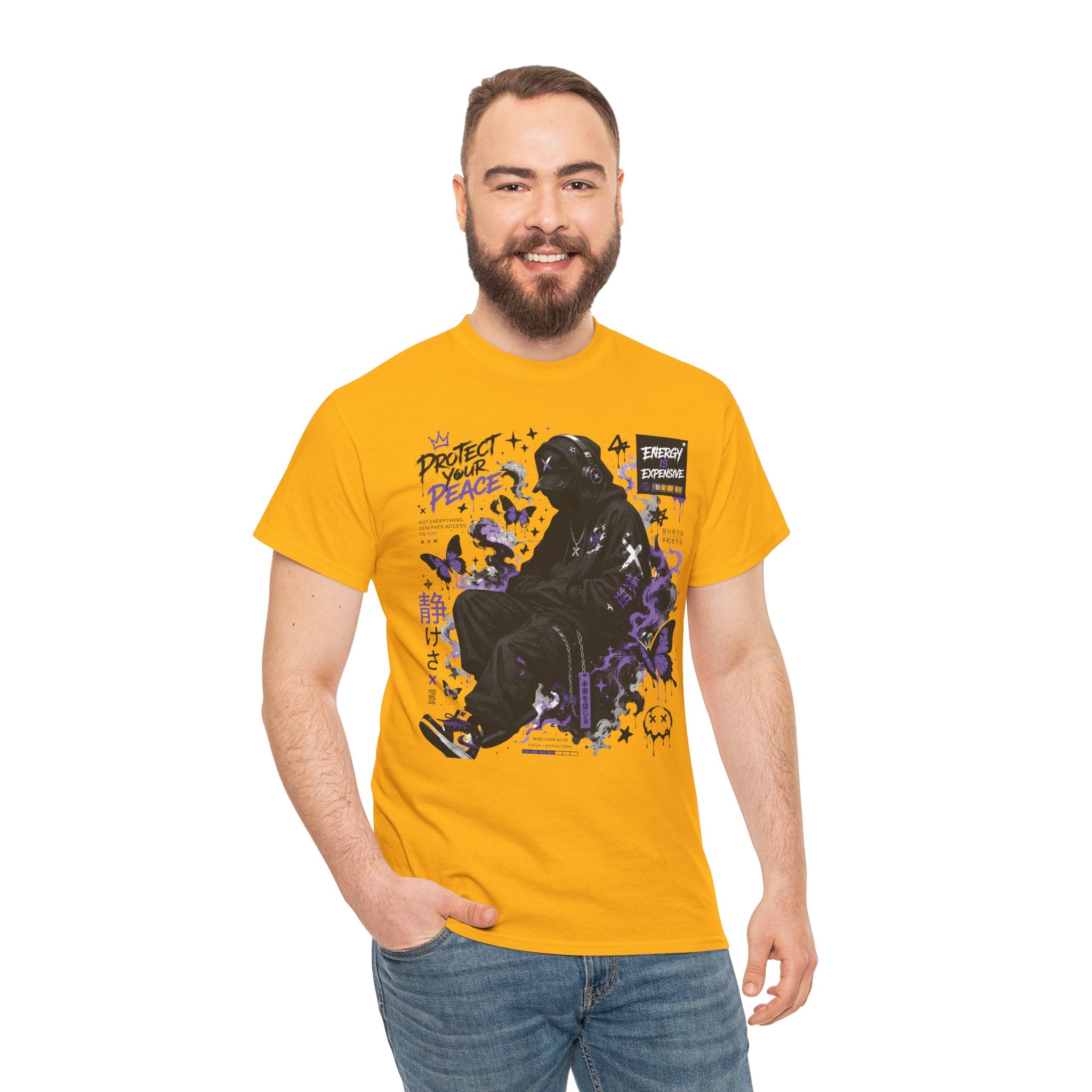 Peacekeeper Anime Graphic Tee — Purple Aesthetic Streetwear
