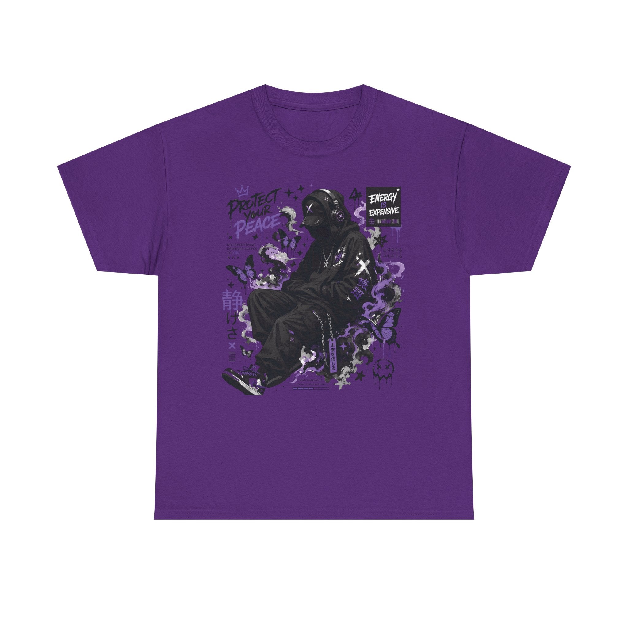 Peacekeeper Anime Graphic Tee — Purple Aesthetic Streetwear