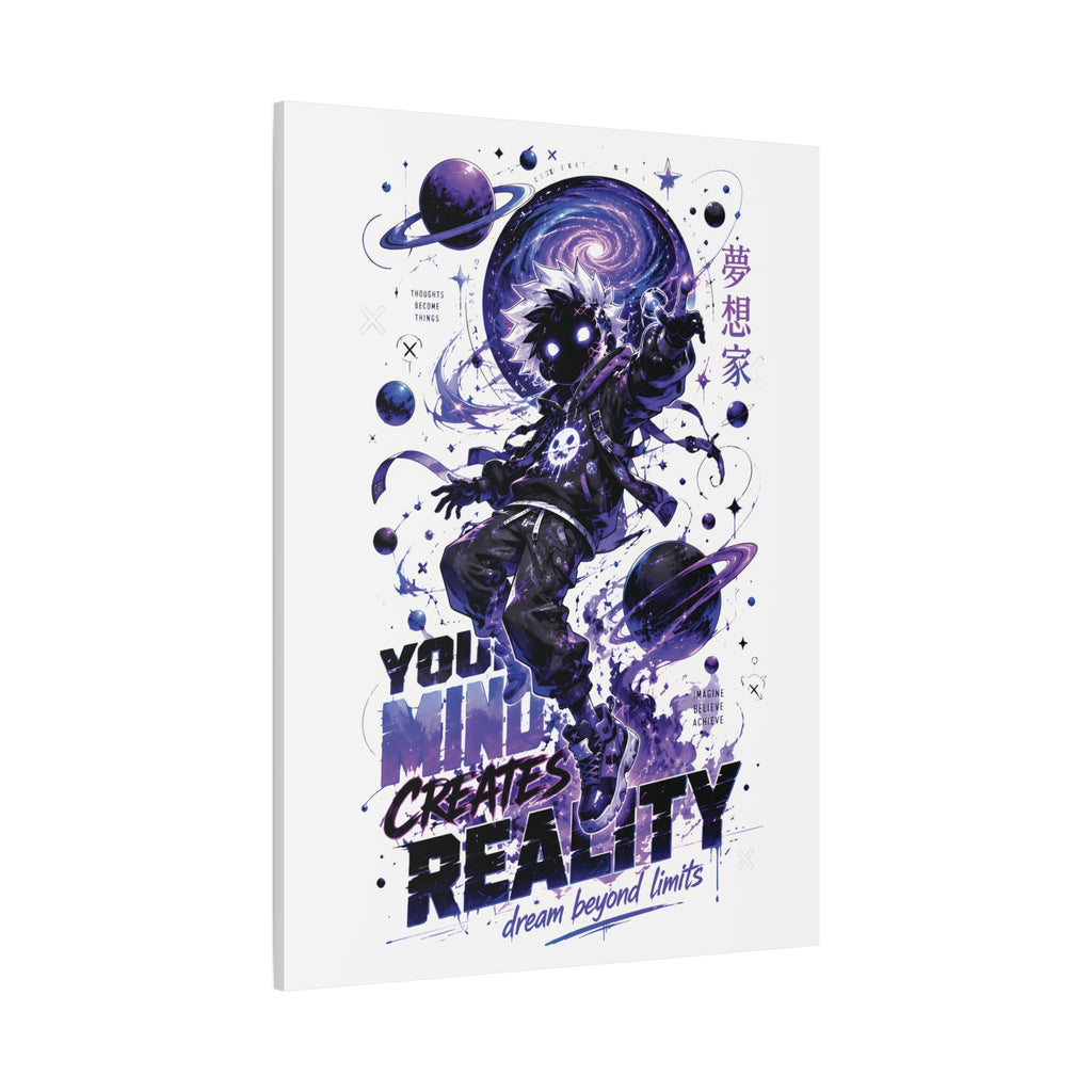 Space Astronaut Canvas Print — “You Mind Creates Reality” Inspirational Wall Art