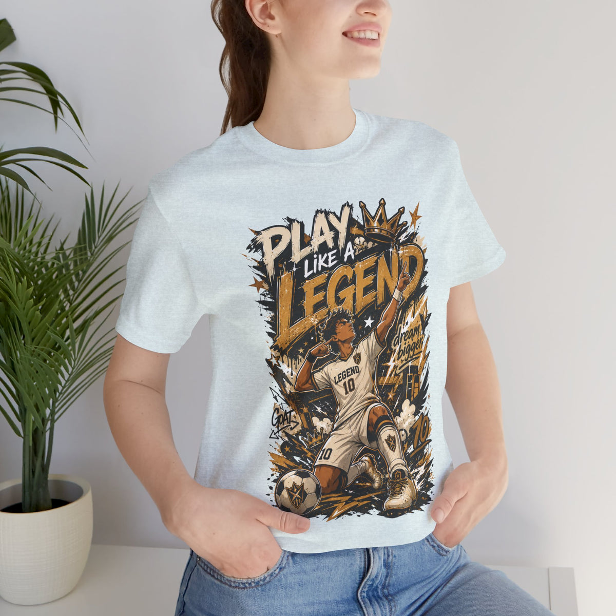 Play Like a Legend Soccer Graphic T Shirt