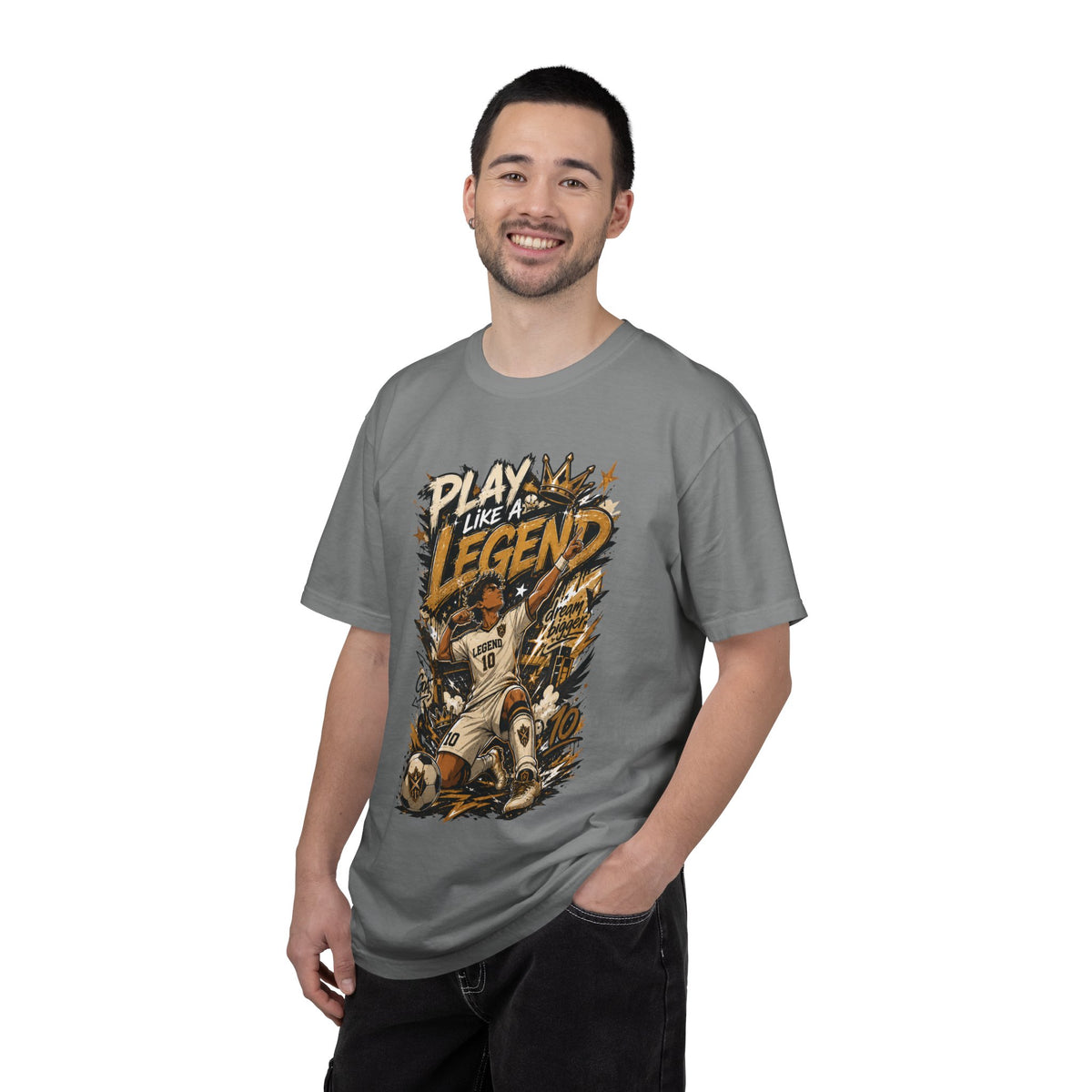 Play Like a Legend Soccer T Shirt Vintage Goal Celebration Graphic Tee