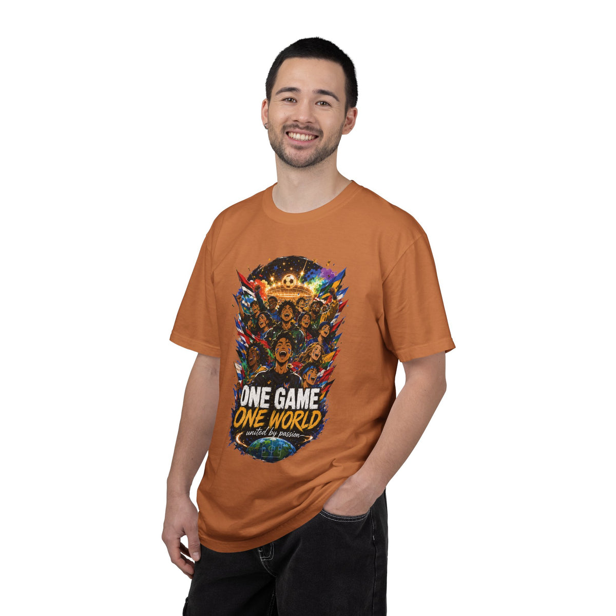 One Game One World Soccer T Shirt International Football Graphic Tee