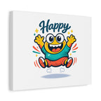Happy Blob Cartoon Canvas Bold Kawaii Wall Art
