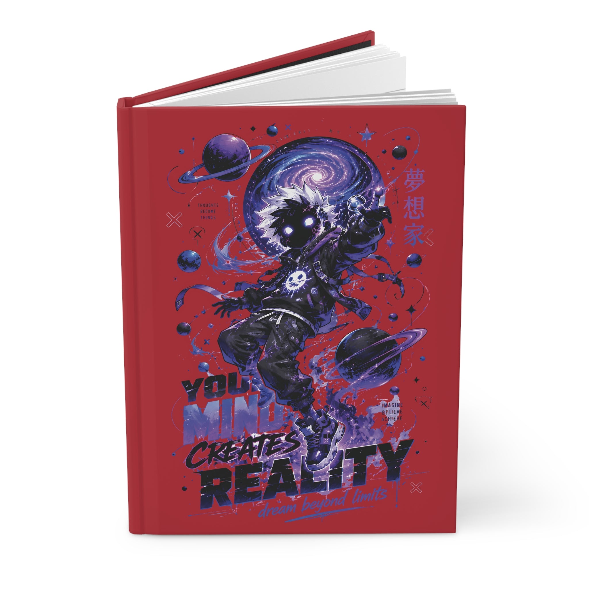 Astral Skateboarder Hardcover Journal — "Your Mind Creates Reality" Notebook