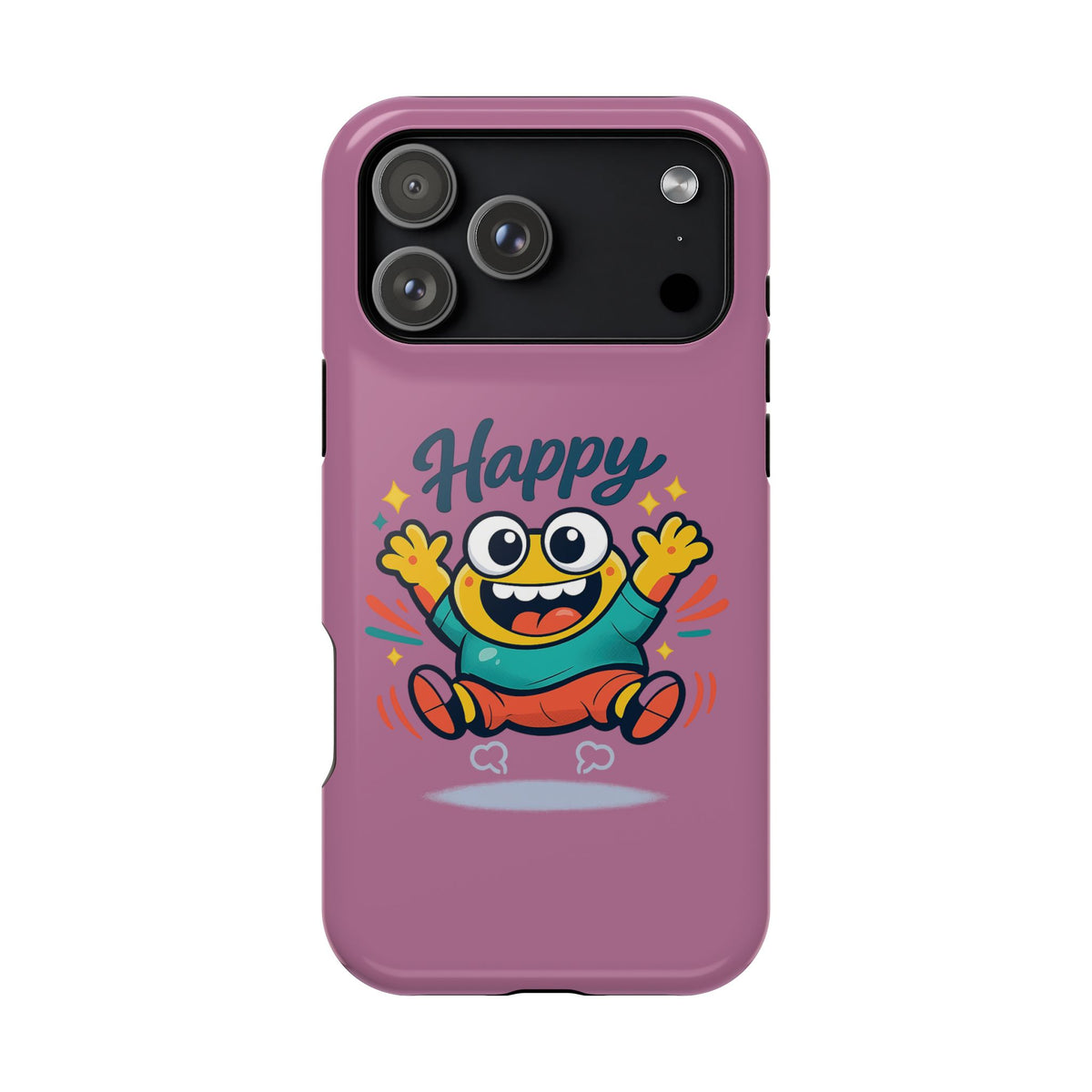 Happy Monster Magnetic Protective Phone Case Pink