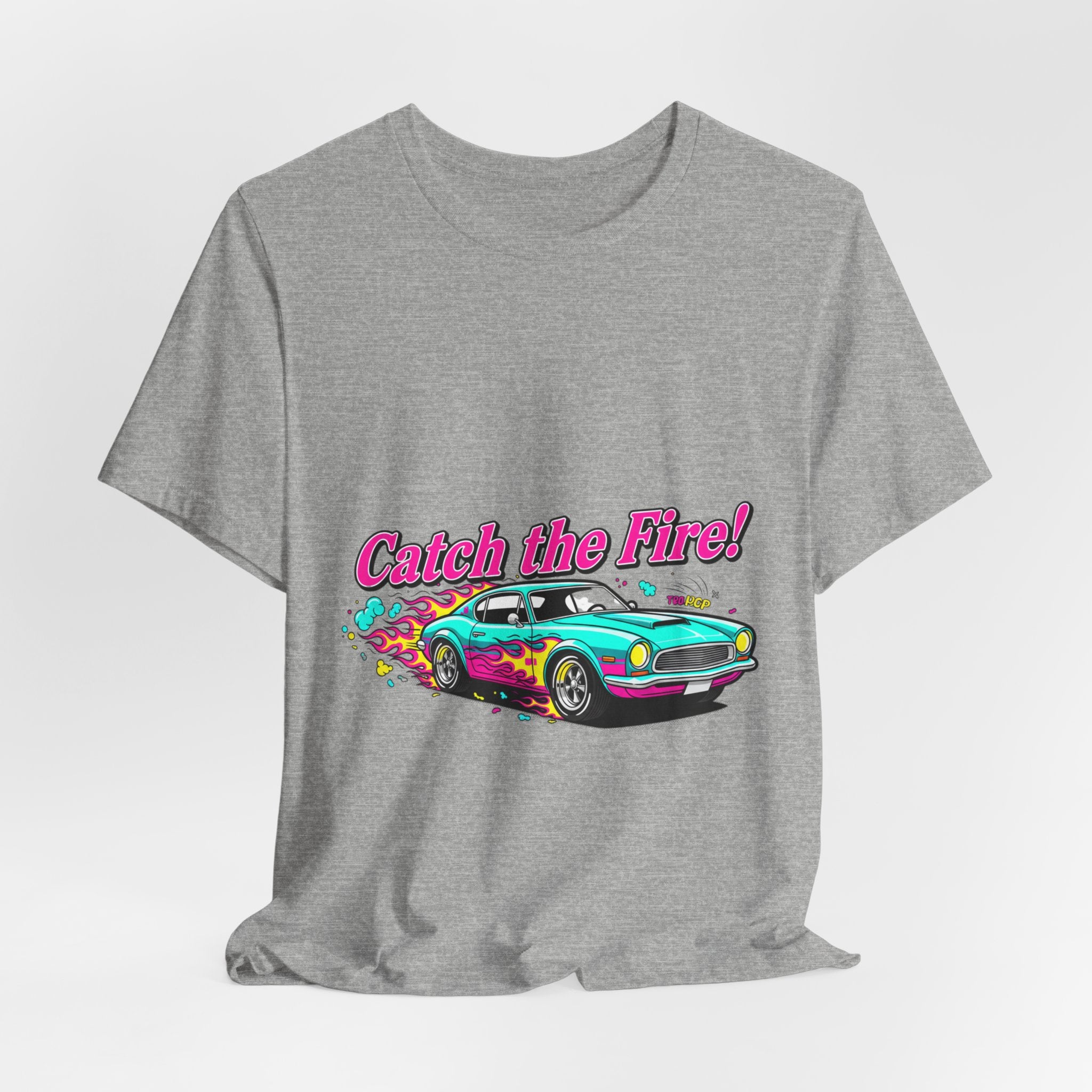 Retro Cartoon Dragster Tee | Vintage Car Illustration, Racing Flame Shirt