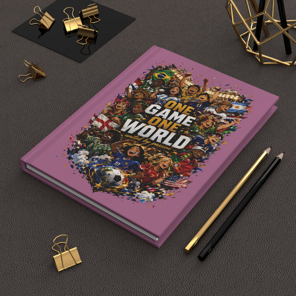 One Game One World Soccer Hardcover Journal — World Cup Fans Notebook