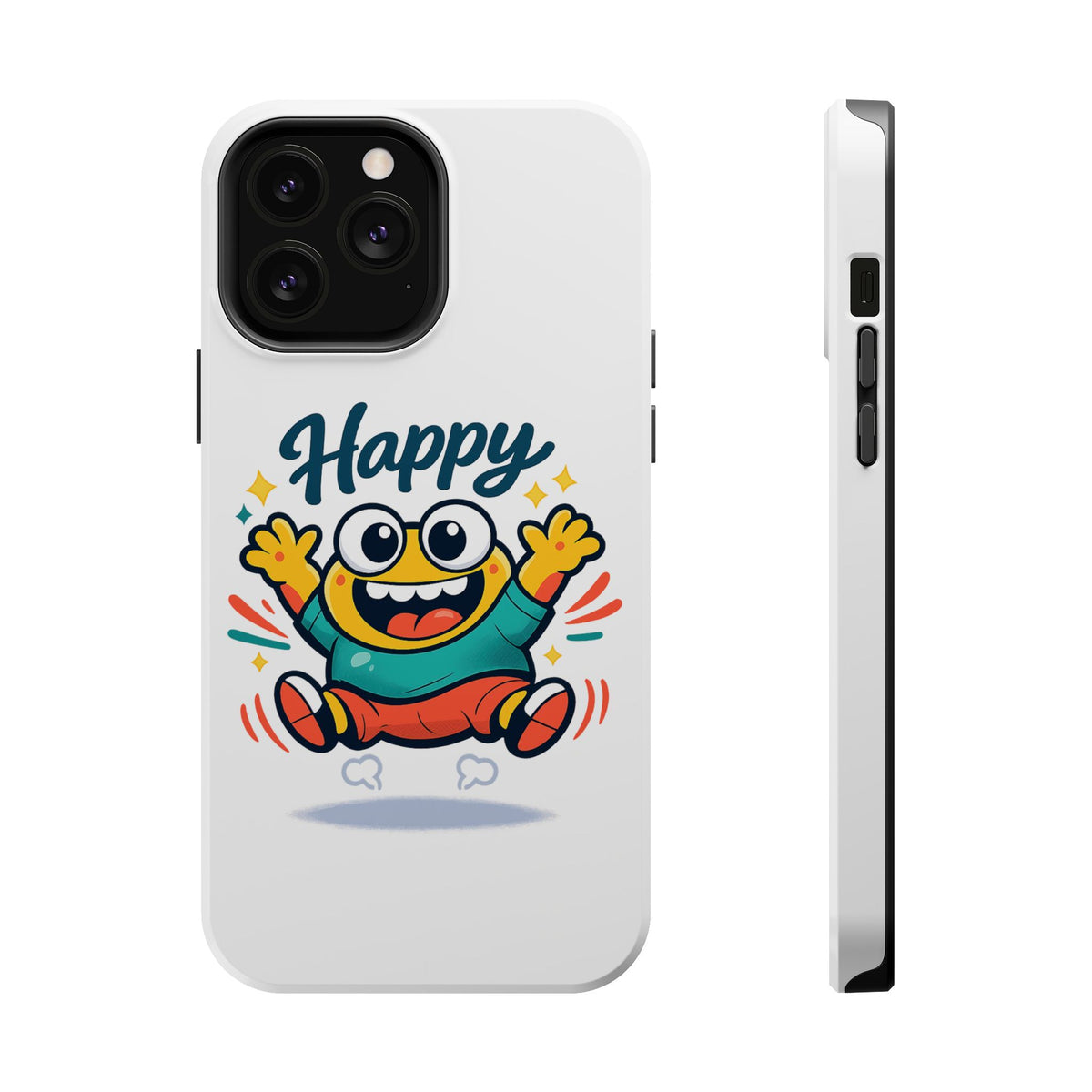 Happy Monster Magnetic Protective Phone Case White