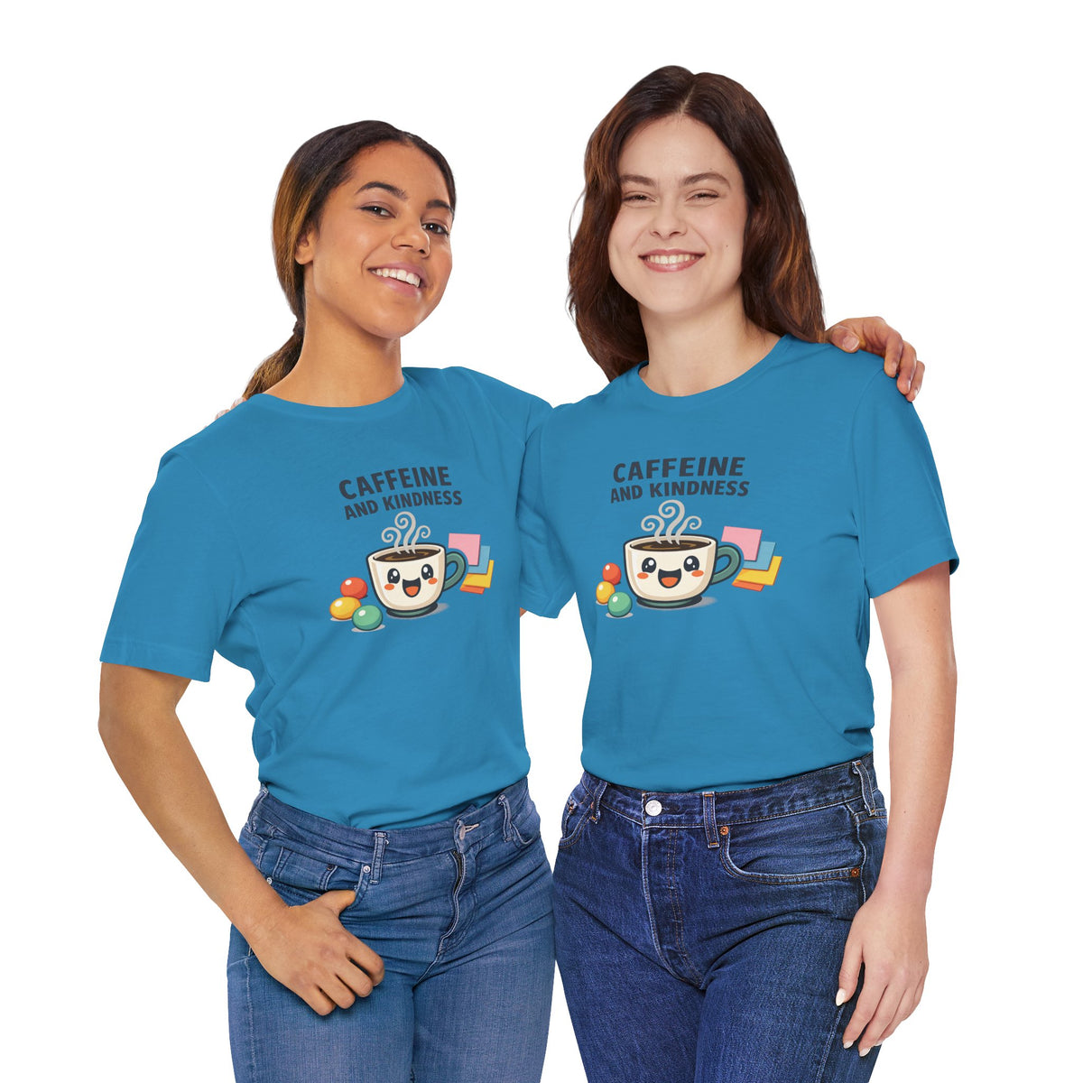 Caffeine and Kindness Coffee Graphic T Shirt