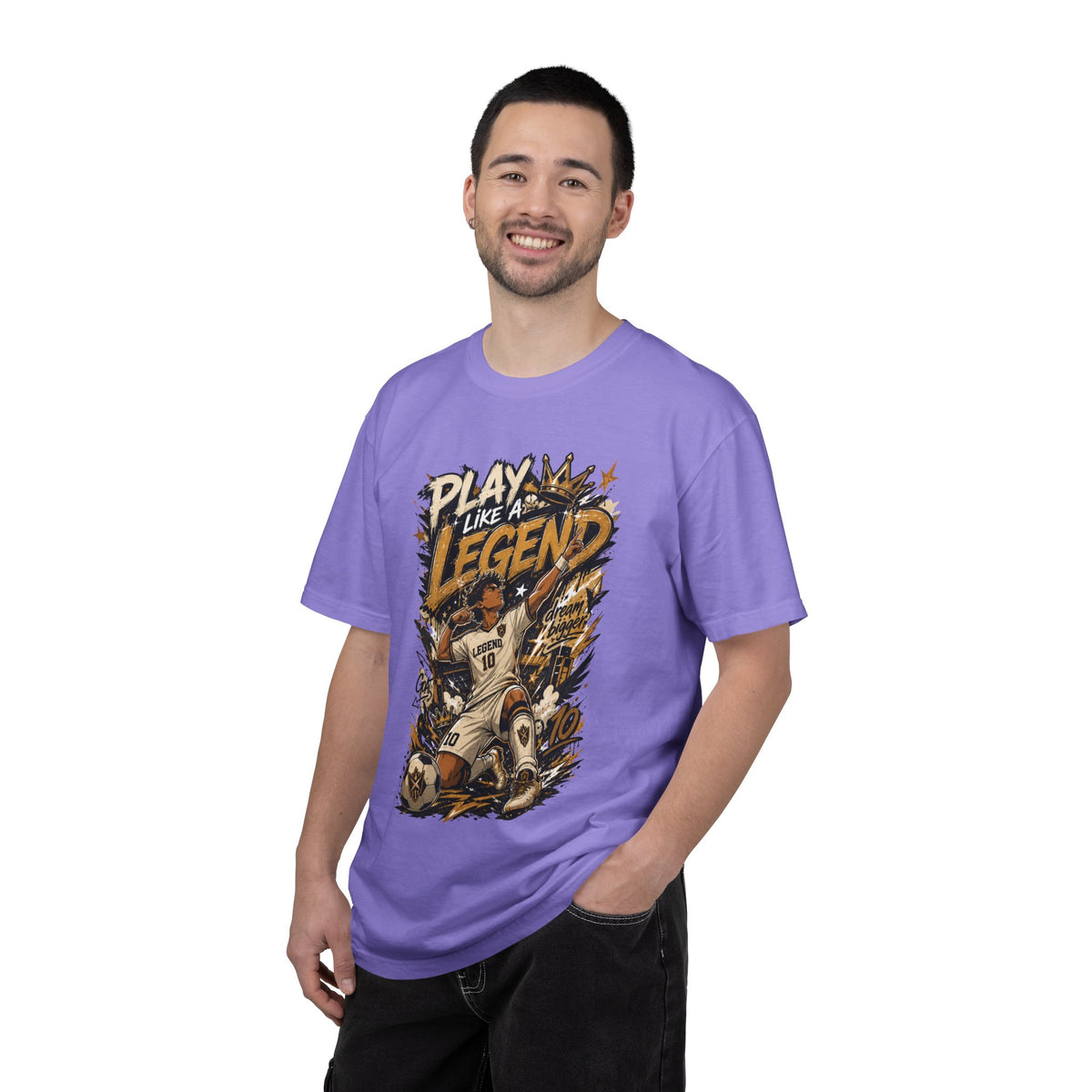 Play Like a Legend Soccer T Shirt Vintage Goal Celebration Graphic Tee