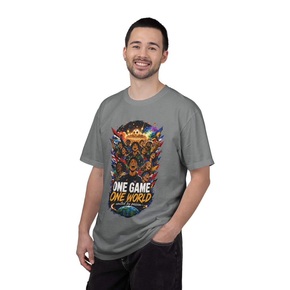 One Game One World Soccer T Shirt International Football Graphic Tee
