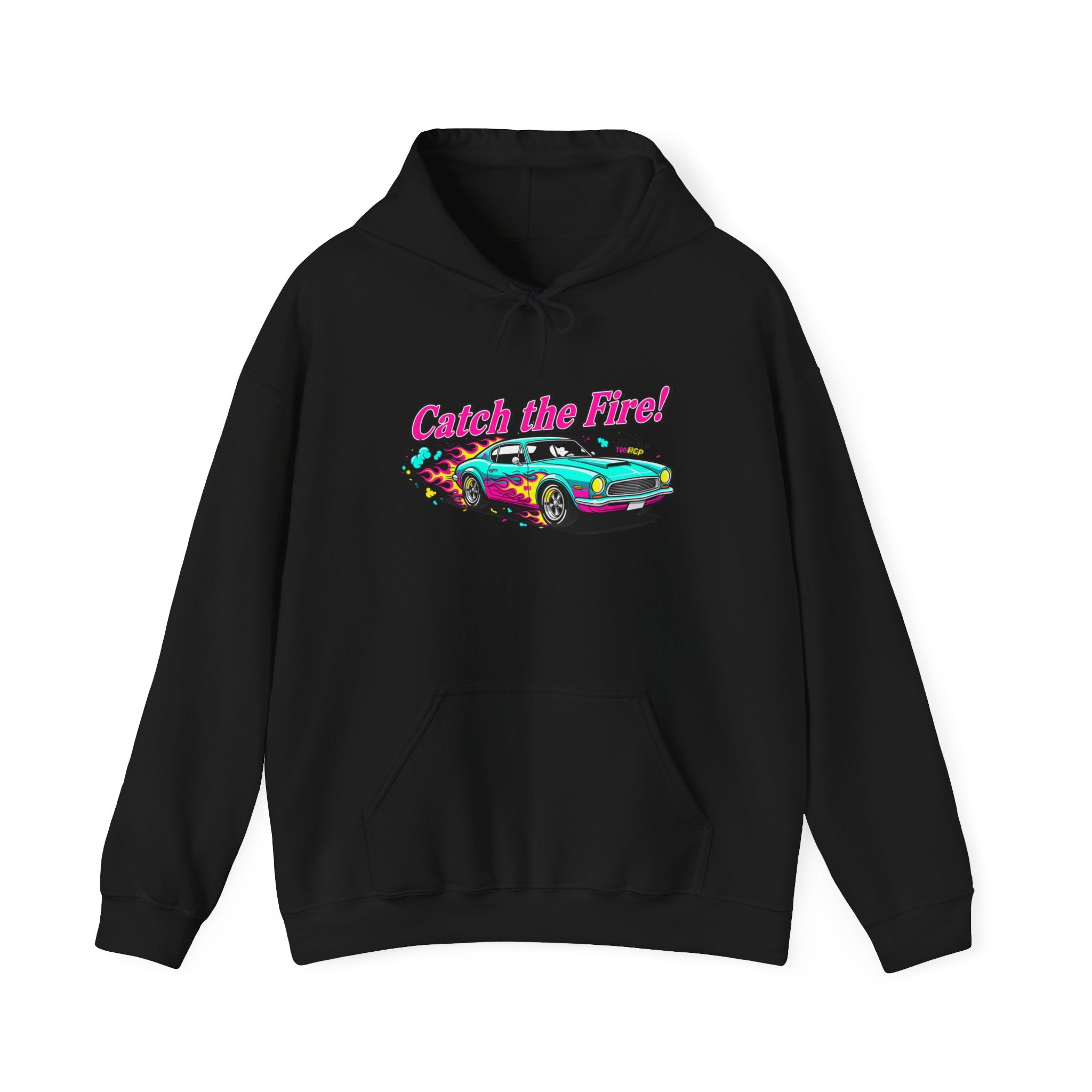 Retro Cartoon Dragster Hoodie – Vintage Racing Flame Graphic Pullover