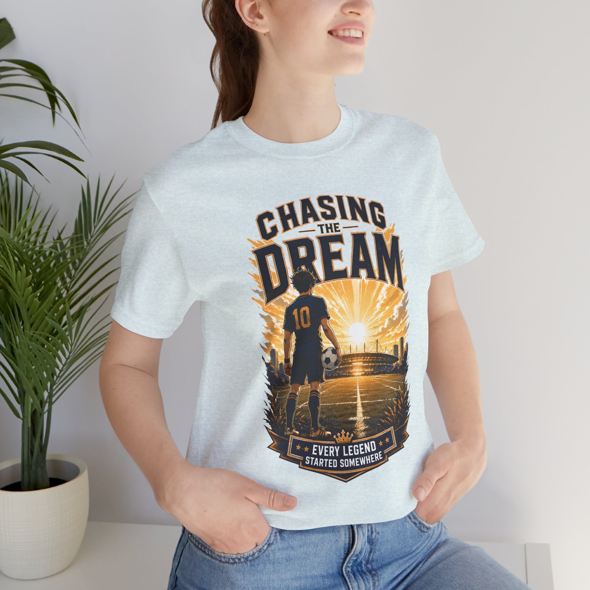 Soccer Tee — "Chasing the Dream" Inspirational Soccer Shirt