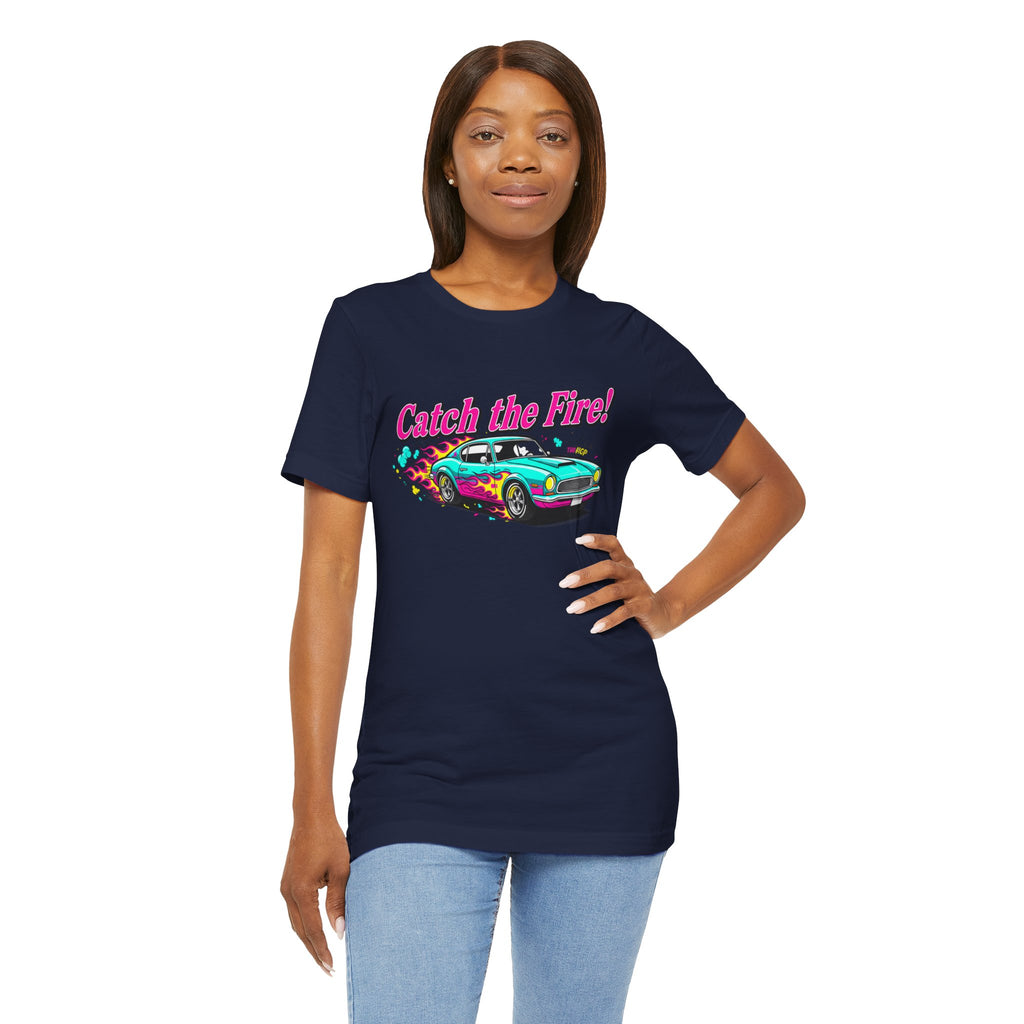 Retro Cartoon Dragster T-Shirt – Vintage Racing Flame Graphic Tee