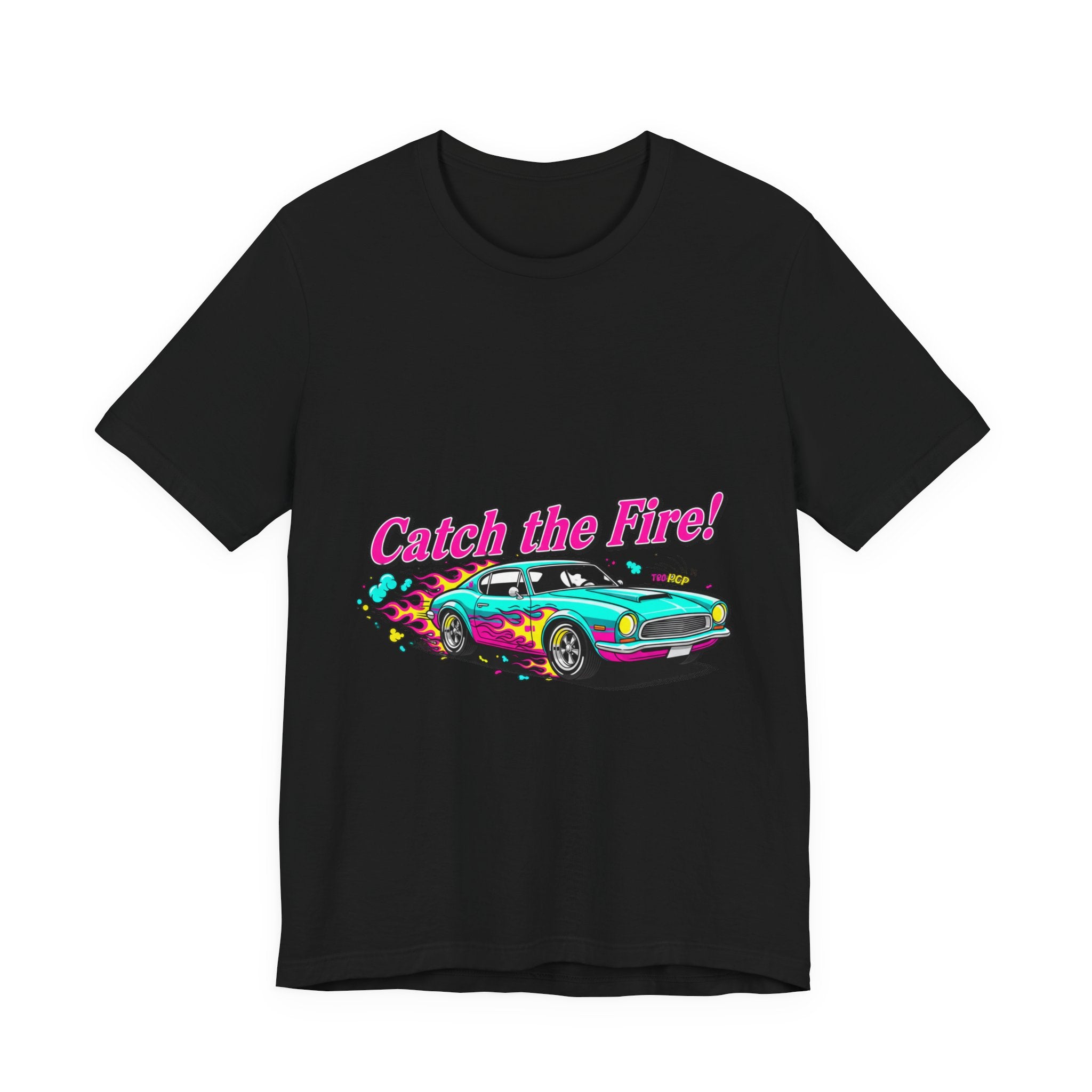 Retro Cartoon Dragster Tee | Vintage Car Illustration, Racing Flame Shirt
