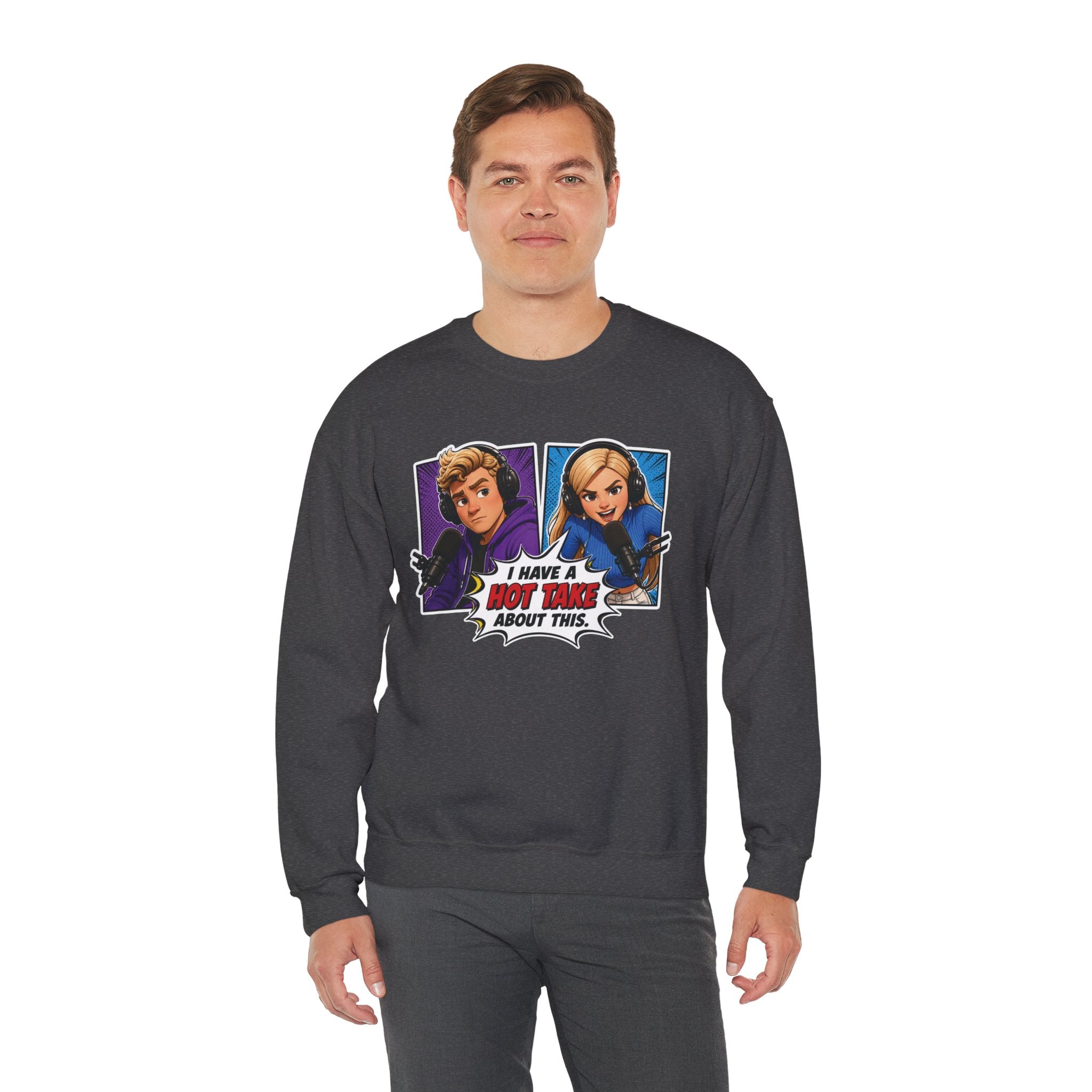 Hot Take Central I Have a Hot Take About This Pop Art Crewneck Sweatshirt