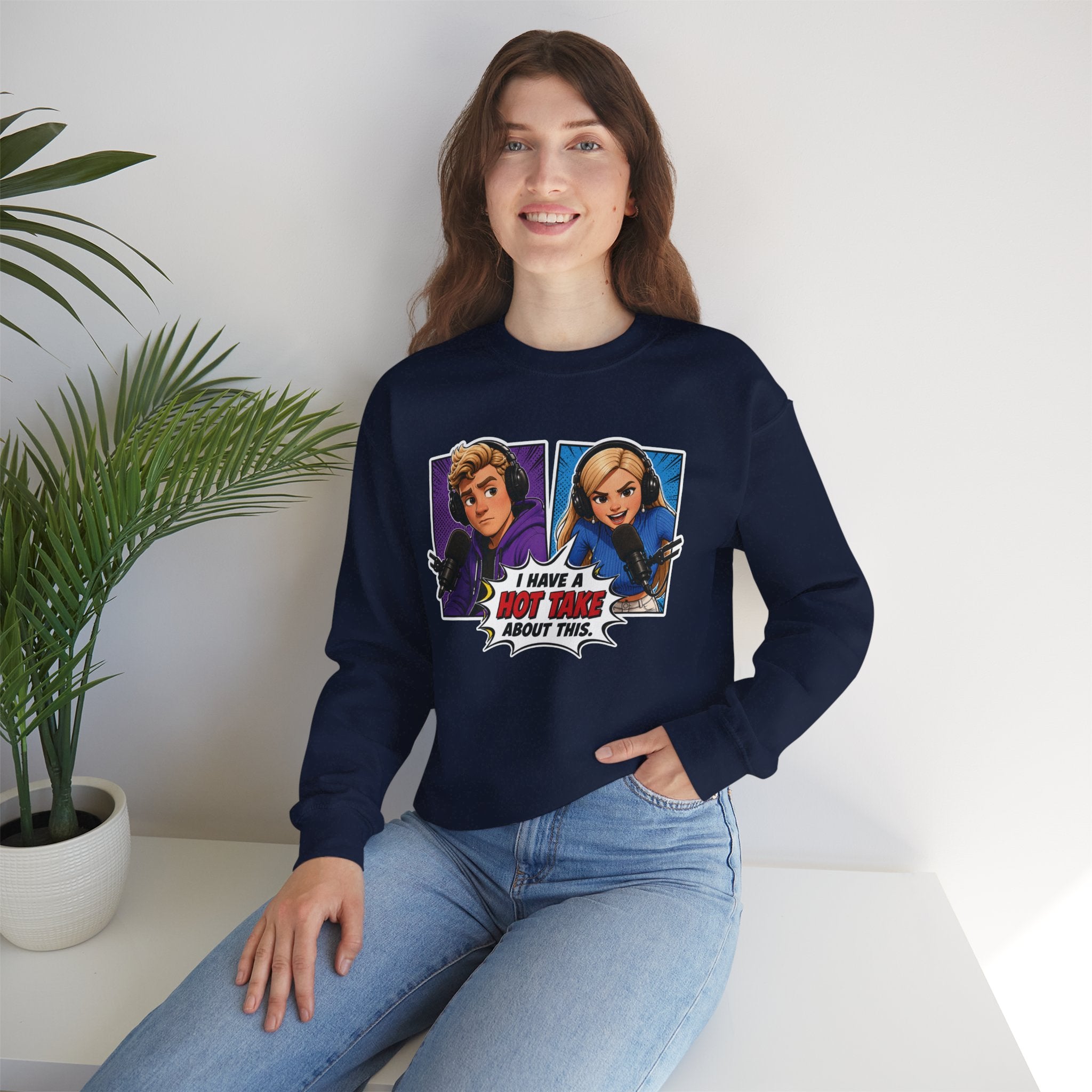 Hot Take Central I Have a Hot Take About This Pop Art Crewneck Sweatshirt