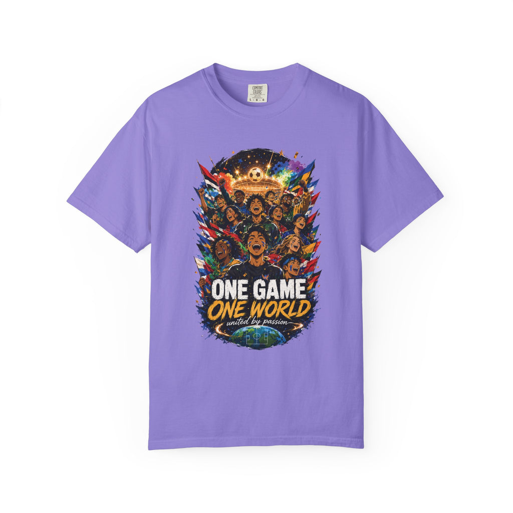 One Game One World Soccer T Shirt International Football Graphic Tee