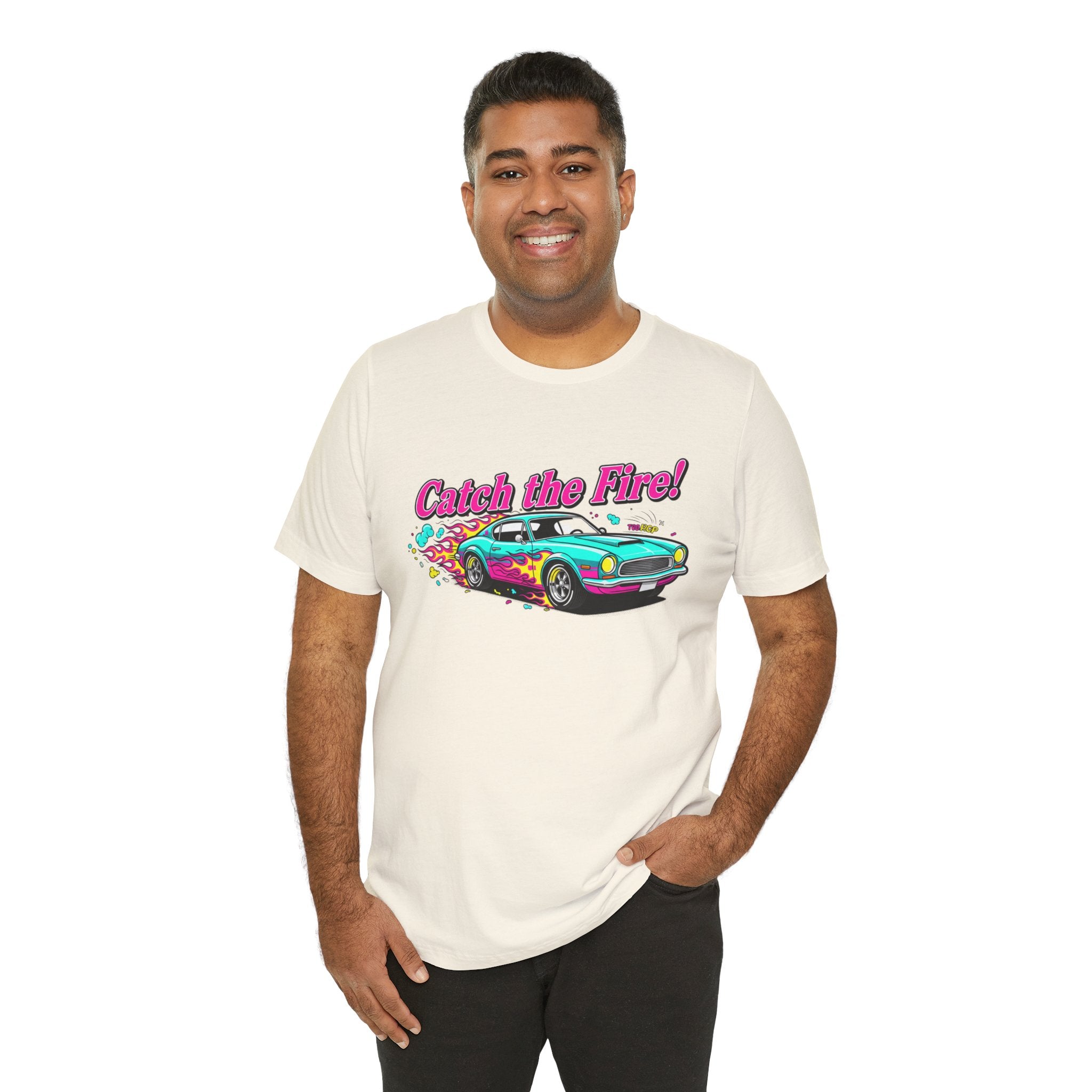 Retro Cartoon Dragster T-Shirt – Vintage Racing Flame Graphic Tee
