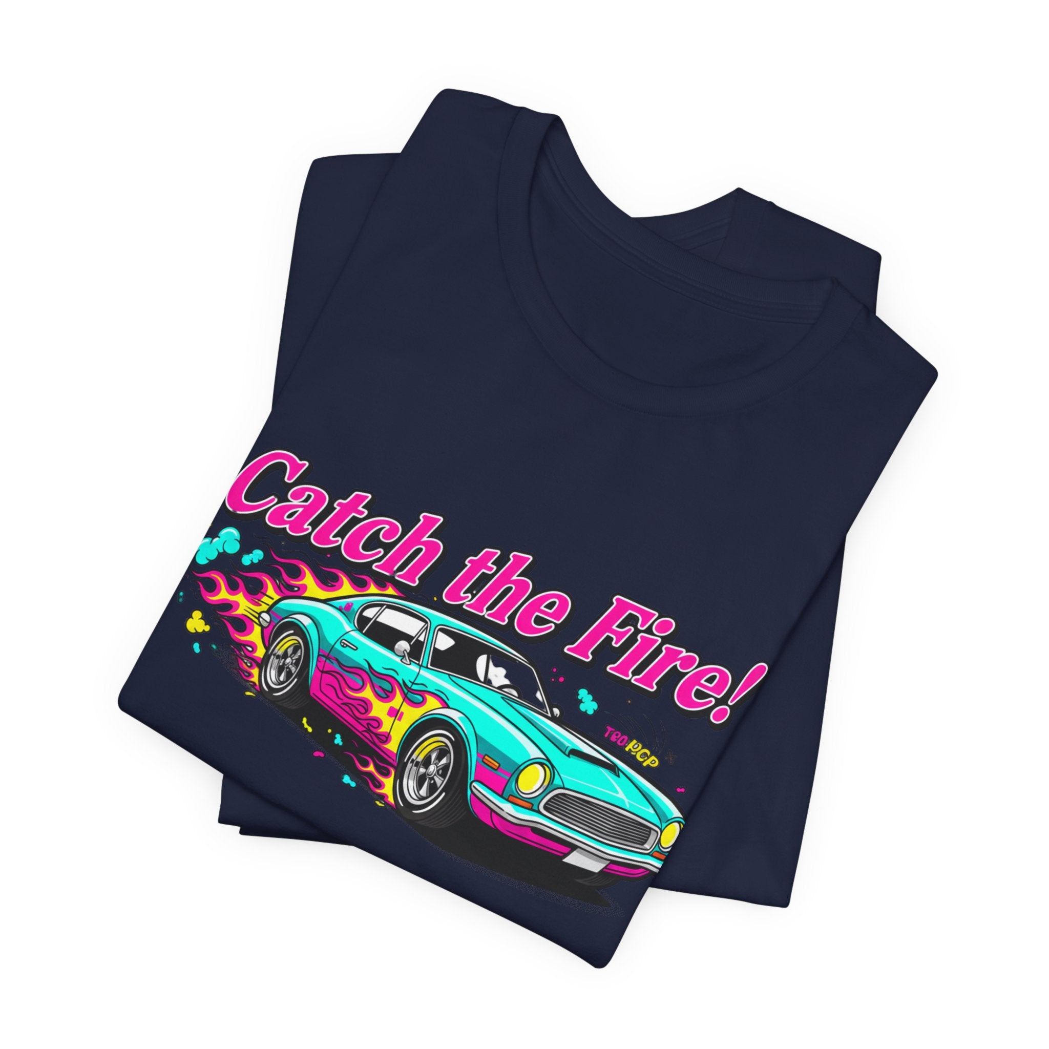 Retro Cartoon Dragster T-Shirt – Vintage Racing Flame Graphic Tee