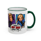 Jake And Emma Hot Take Accent Rim Mug – I Have A Hot Take About This Comic Coffee Cup (11oz/15oz)